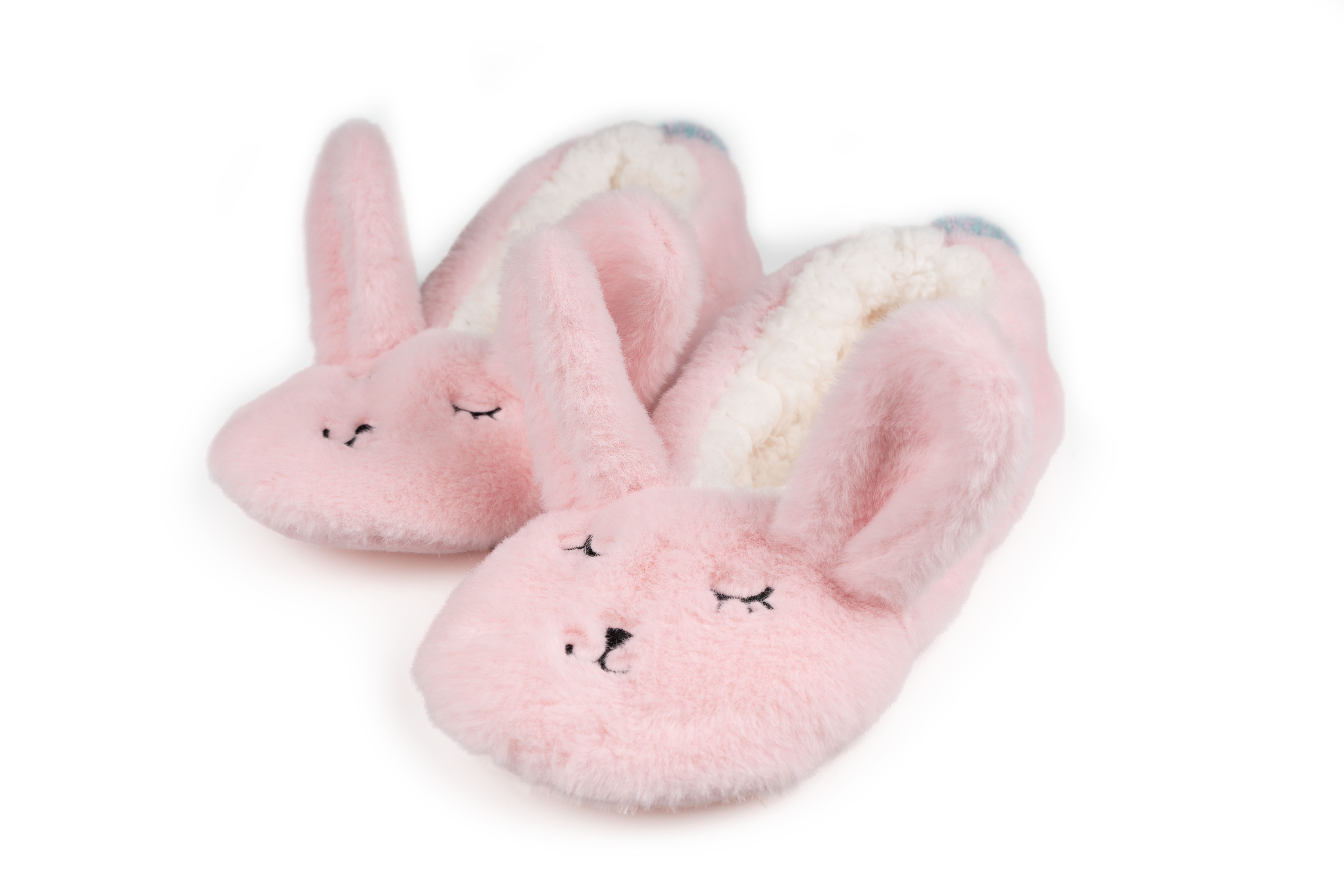 Capelli New York Hausslipper FXL-132 Hausschuh (1 Paar) rutschhemmende Sohle, Häschen-Applikation, warm gefüttert