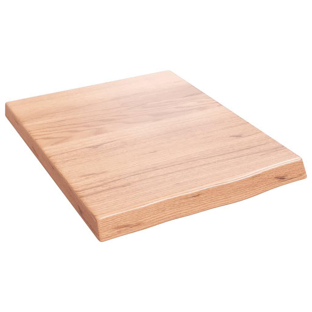 vidaXL Waschtischplatte Waschtischplatte Hellbraun 40x50x(2-4) cm Massivholz Behandelt