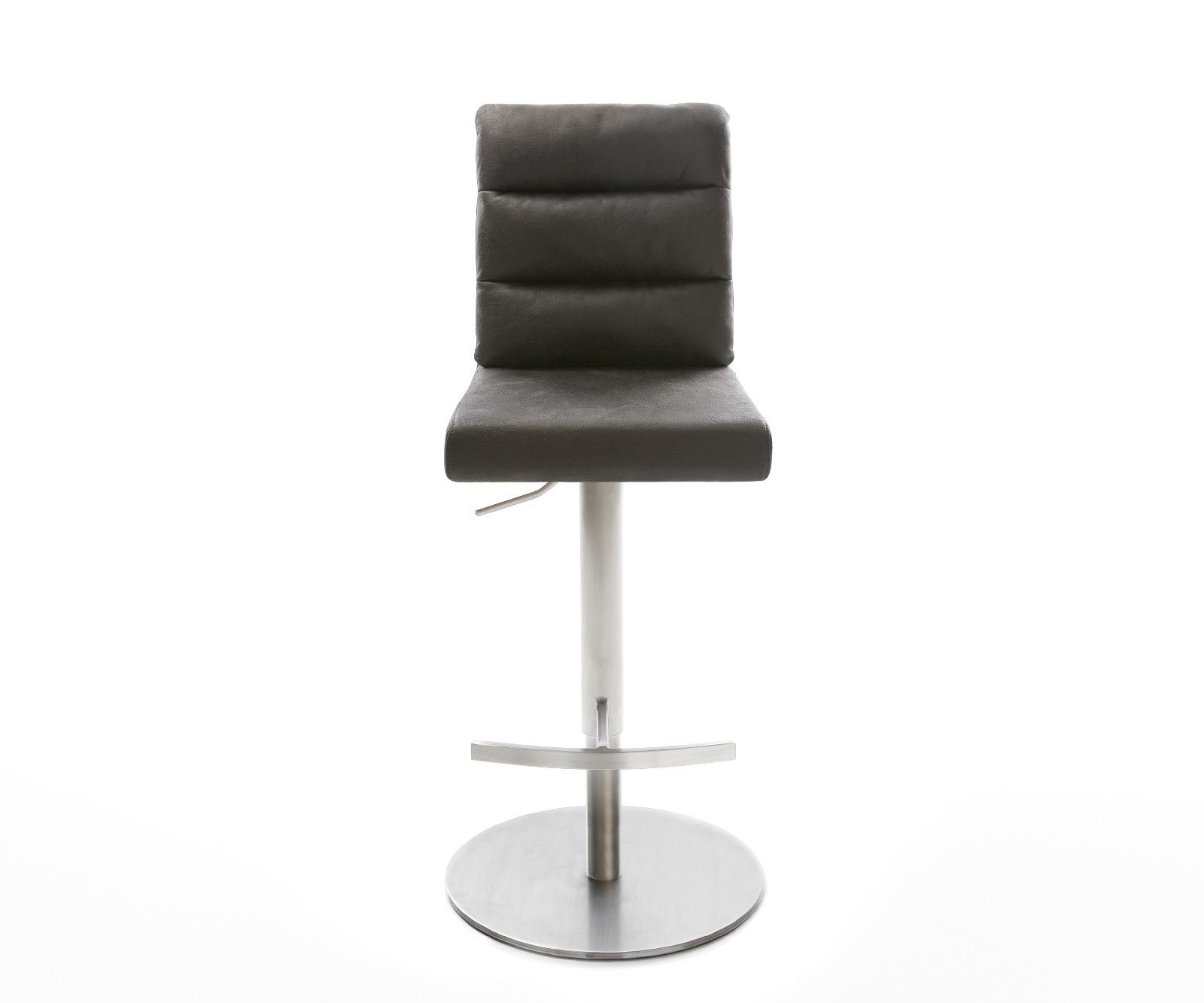 DELIFE Barhocker Pela-Flex, Drehfuß höhenverstellbar Edelstahl Vintage Anthrazit