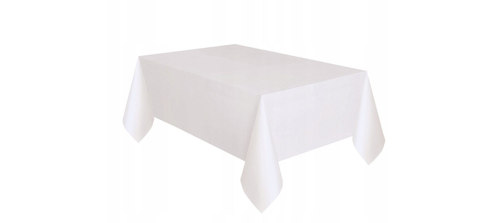 Festivalartikel Tischdecke Weißes Folientischtuch 137x274 cm günstig online kaufen