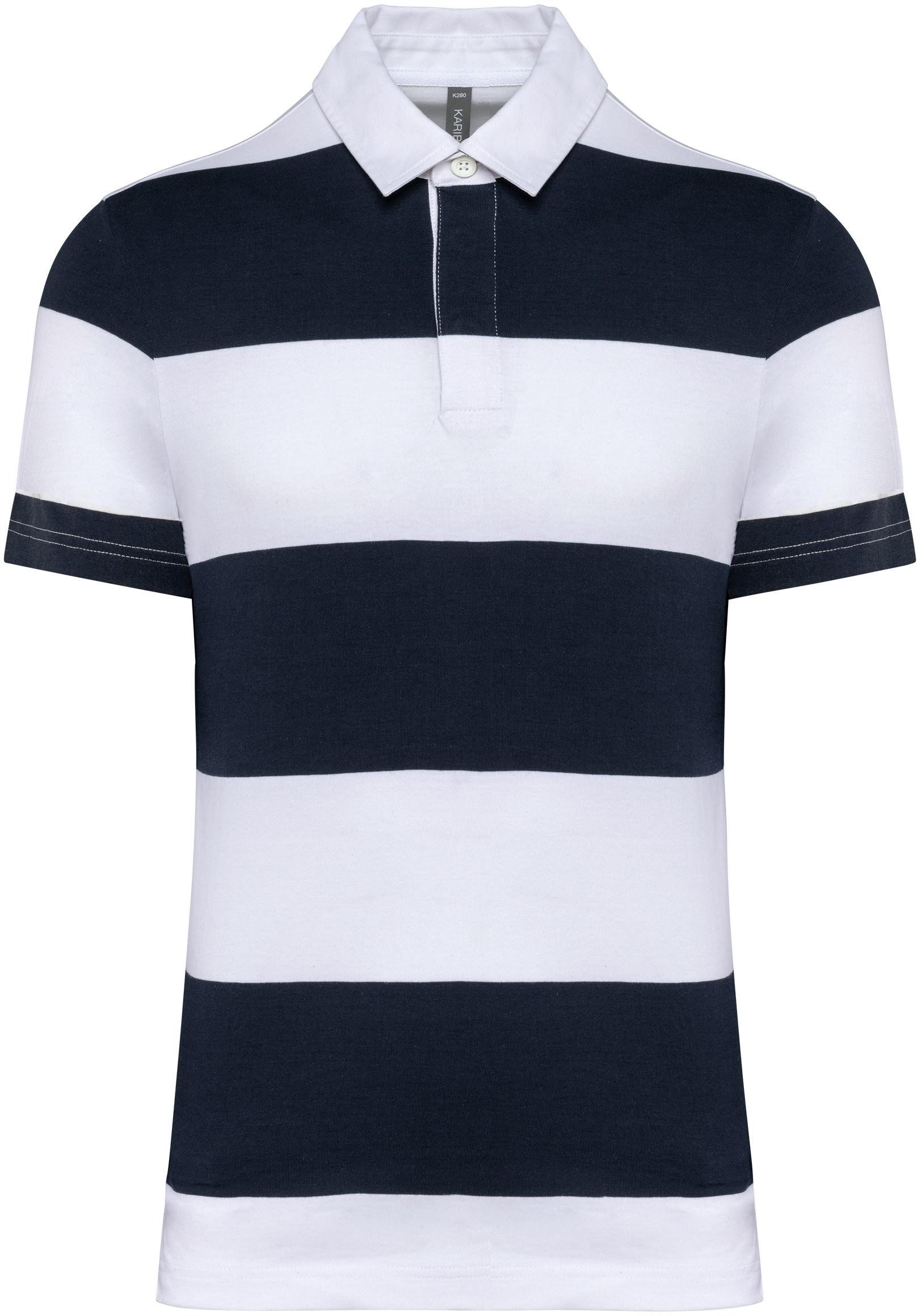 Kariban Poloshirt Gestreiftes Polohemd mit kurzen Ärmeln, Unisex