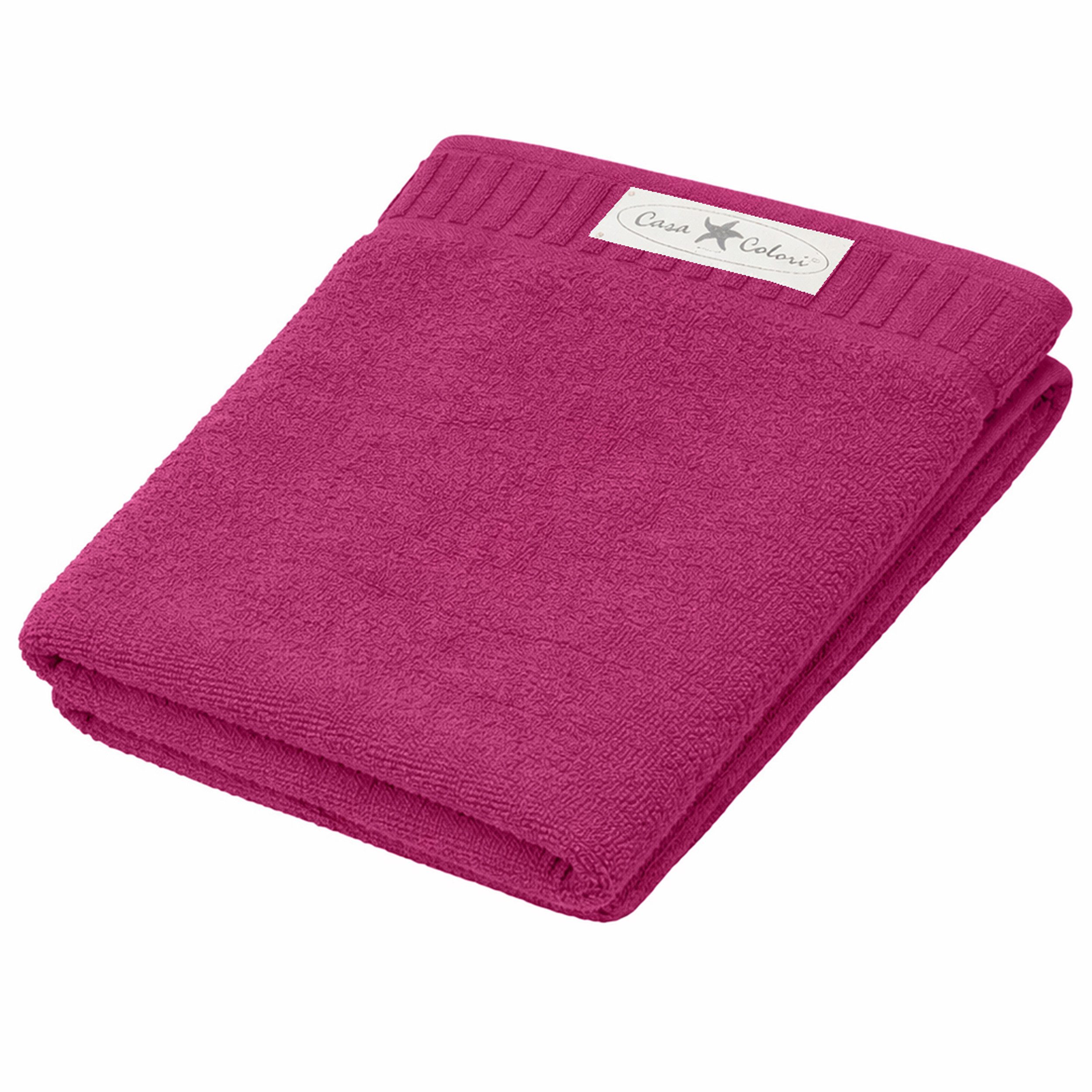 Casa Colori Duschtuch Uni, Frottier (1-St), Hohe Farbbrillanz, Einfache Pflege