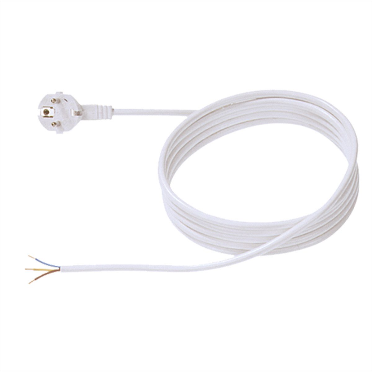 Bachmann Zuleitung H03VV-F 3G0,75 Stromadapter Schutzkontakt, CEE 7/7, Typ-E/F Männlich (Stecker) zu offenes Ende, 301.275