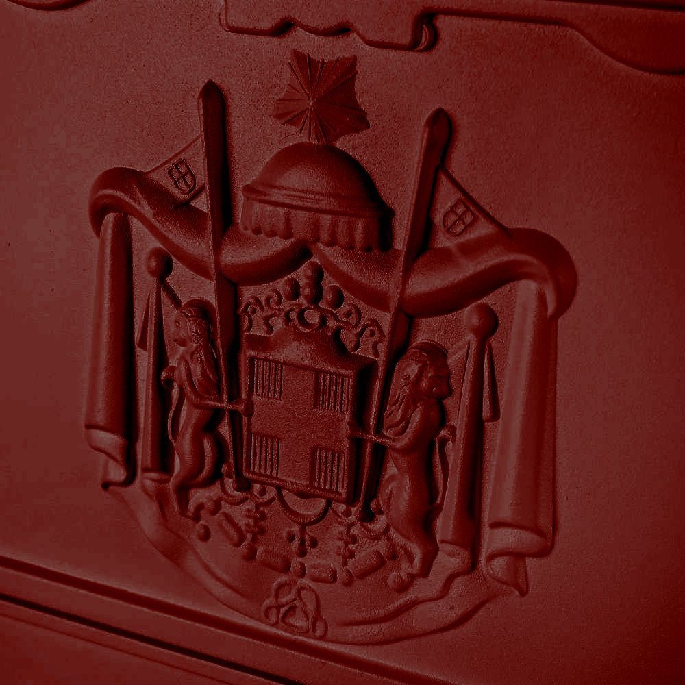 Mucola Wandbriefkasten Schlüssel Rot 2 Letterbox (Stück), inkl. Briefkastenanlage