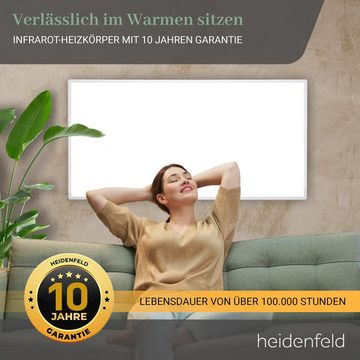 Heidenfeld Infrarotheizung »300 - 1200 W Wand Elektroheizung HF-HP100-2«, inkl. App-Steuerung & Thermostat - 10 J. Garantie - 300-1200W