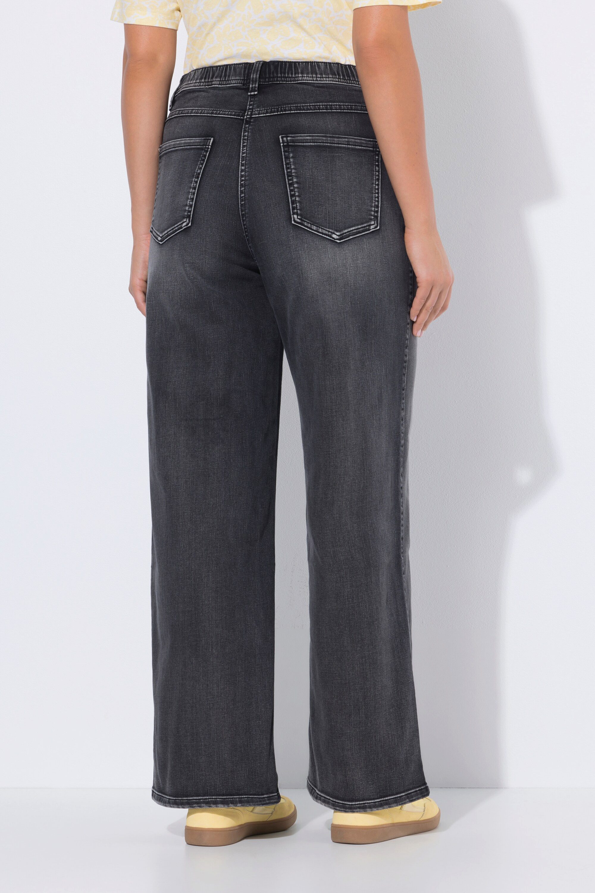 Ulla Popken Regular-fit-Jeans Jeans Mary weites Bein Stretch 5-Pocket-Hose
