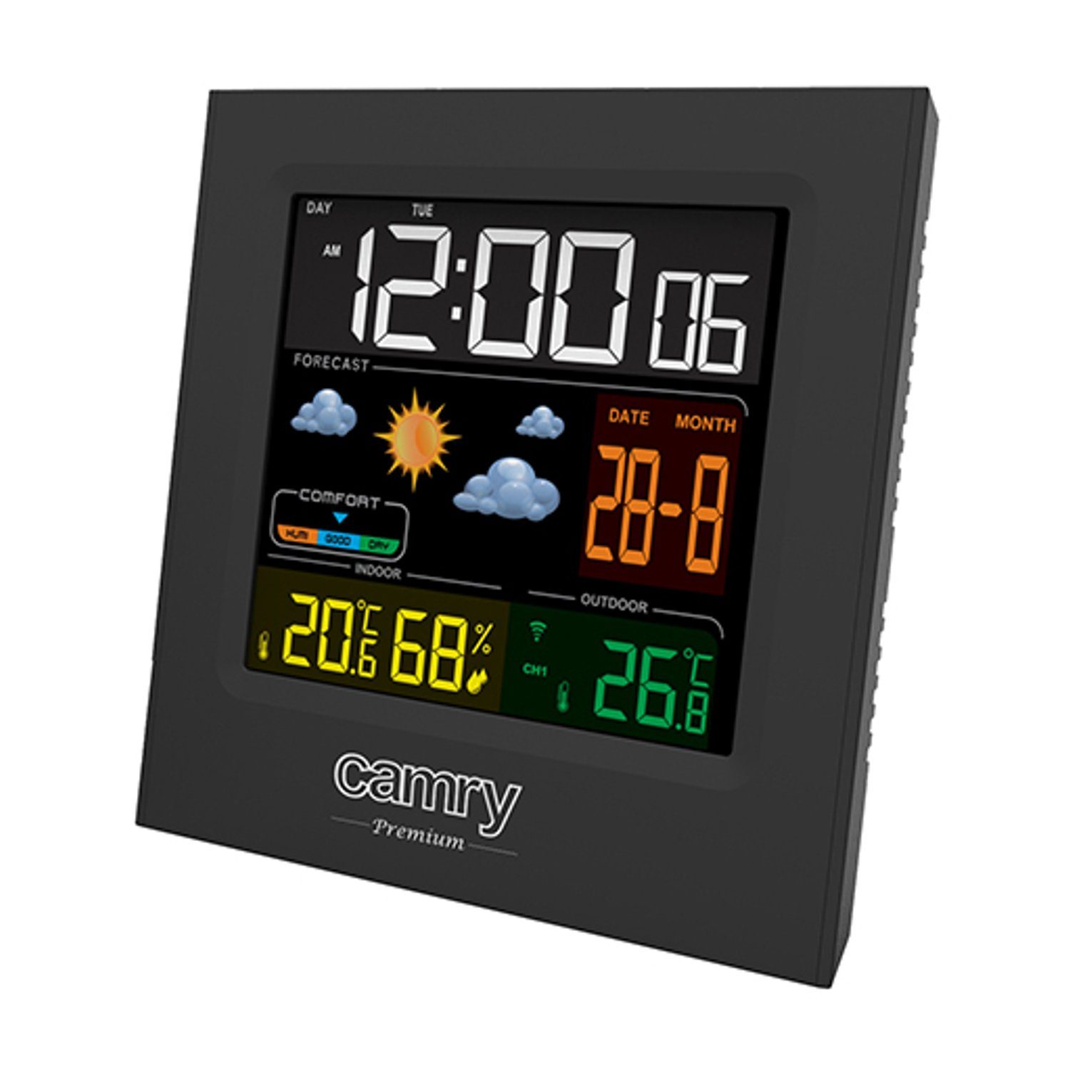 CR 1166 Wetterstation (Temperatur u. Luftfeuchtigkeit im Innen- u. Außenbereich; kabelloser Außensensor)