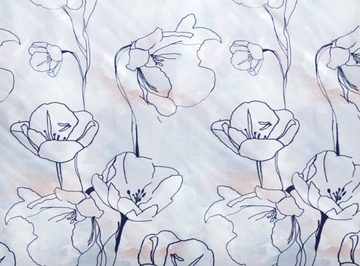 Bettwäsche Geblümte Mako Satin Bettwäsche Baumwolle Bettbezug Blumenmuster, Carpe Sonno, Mako-Satin, 2 teilig, Modische Satin Bettwäsche Blumen 135 x 200 cm