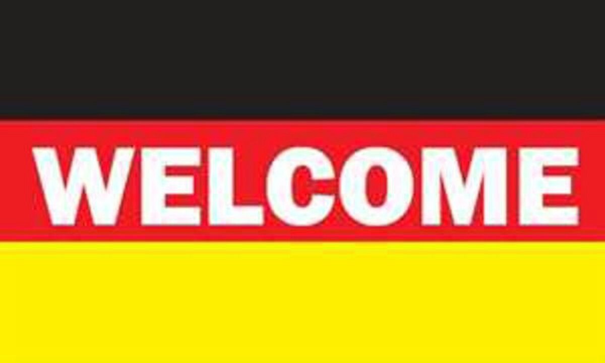 80 Deutschland flaggenmeer Welcome g/m² Flagge