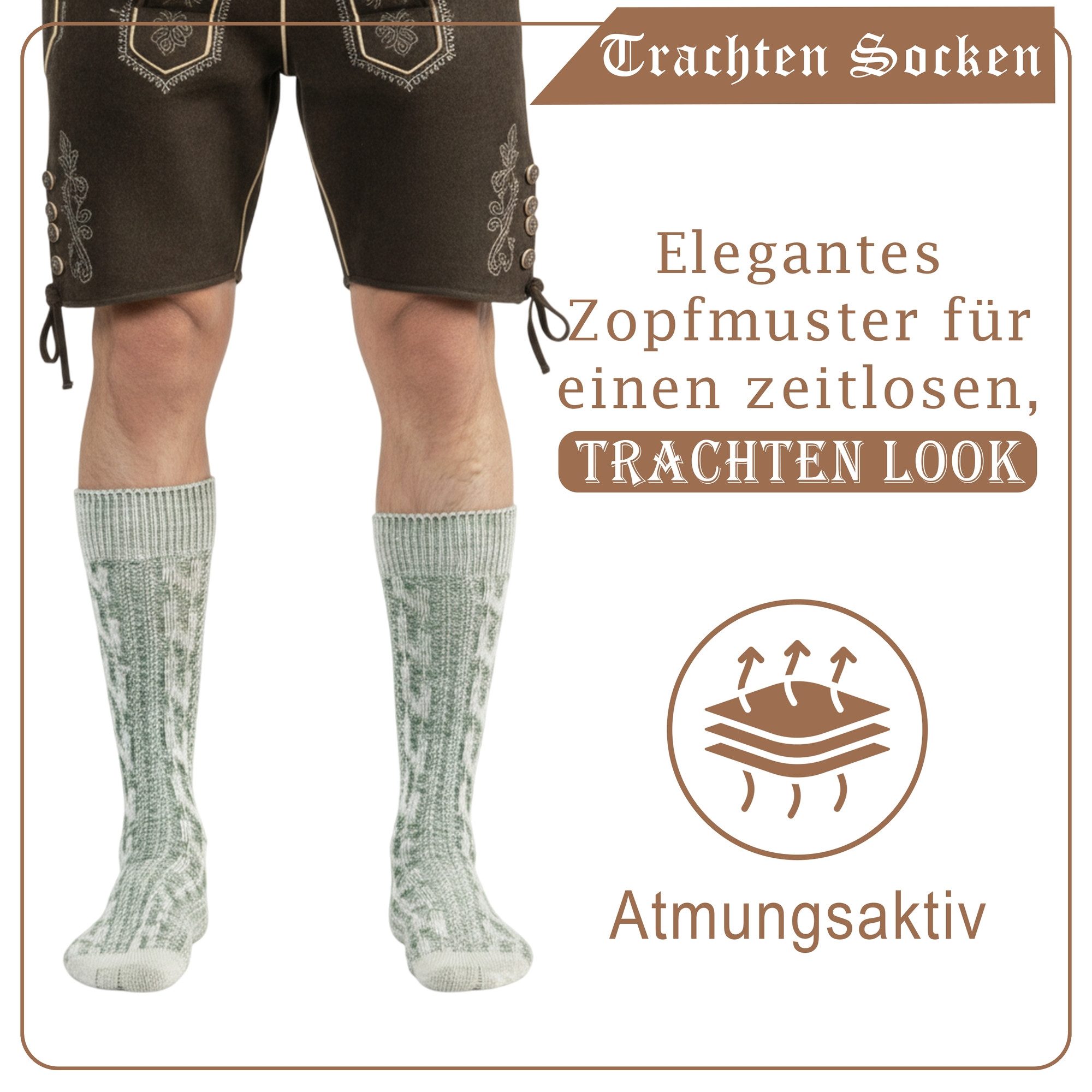 German Wear Trachtensocken GW200 Trachtensocken Strümpfe Socken 40cm