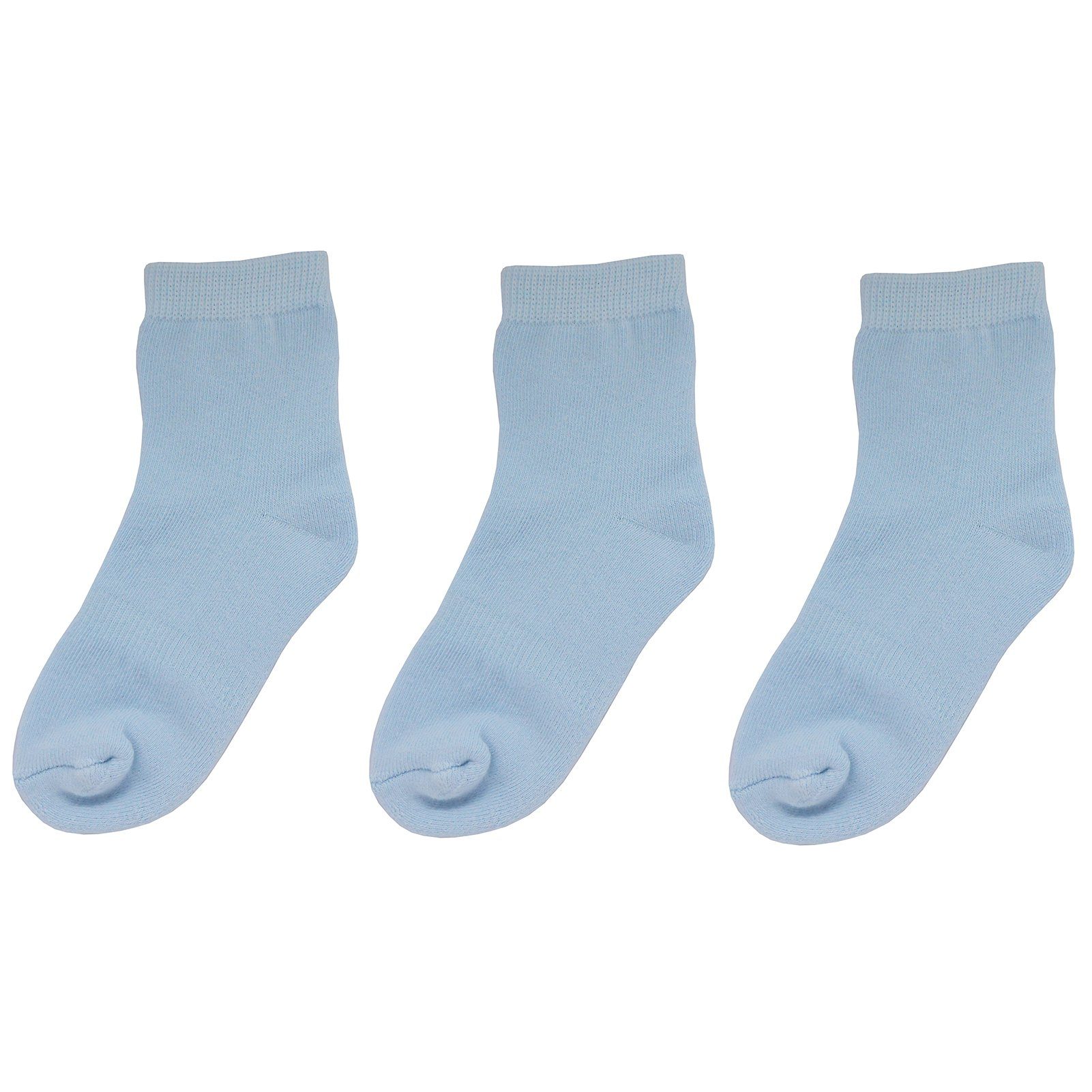 Yalion® Yalion Kinder socken Langsocken Himmelblau (3-Paar) mit Weiche Halbplüsch Babysocken