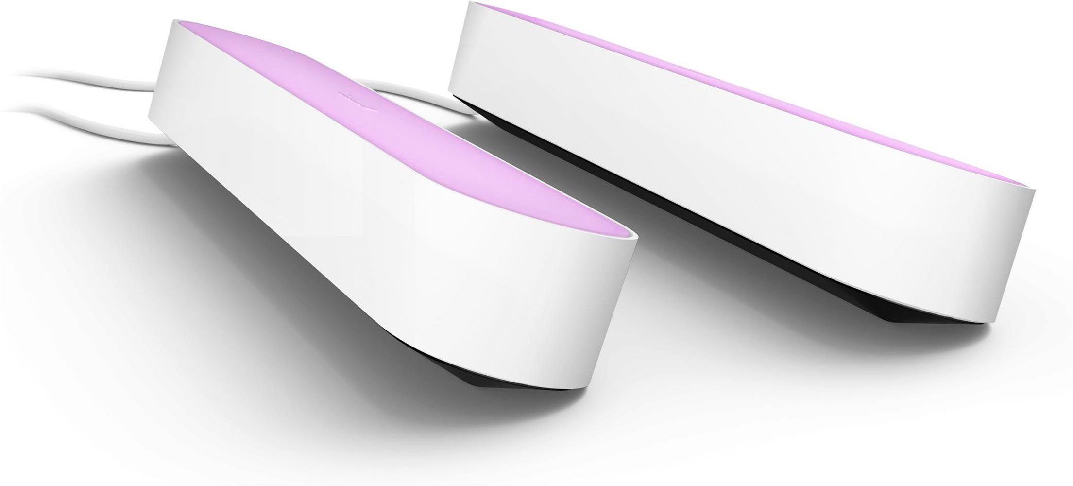 Philips Hue LED Lichtleiste White & Color Ambiance Play Lightbar Doppelpack weiß mit Netzteil, Abschaltautomatik, Bluetooth, CCT - über Fernbedienung, Dimmfunktion, Einschlafhilfe, Farbsteuerung, Farbwechsel, Memory, nach Trennung vom Netz, Nachtlichtfunktion, RGB, Smart Home, Timerfunktion, Weckerfunktion, dimmbar über Fernbedienung, erweiterbar, mehrere Helligkeitsstufen, LED fest integriert, Farbwechsler, RGB, warmweiß - kaltweiß, Steuerbar per App und Stimme, Smart Home fähig, Farbfähig und Weißtöne