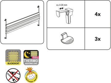 Plissee Easyfix Plissee Day + Night, GARDINIA, verdunkelnd, ohne Bohren, verspannt, Klemmfix, lichtdurchlässig und zugleich abdunkelnd mit Thermobeschichtung