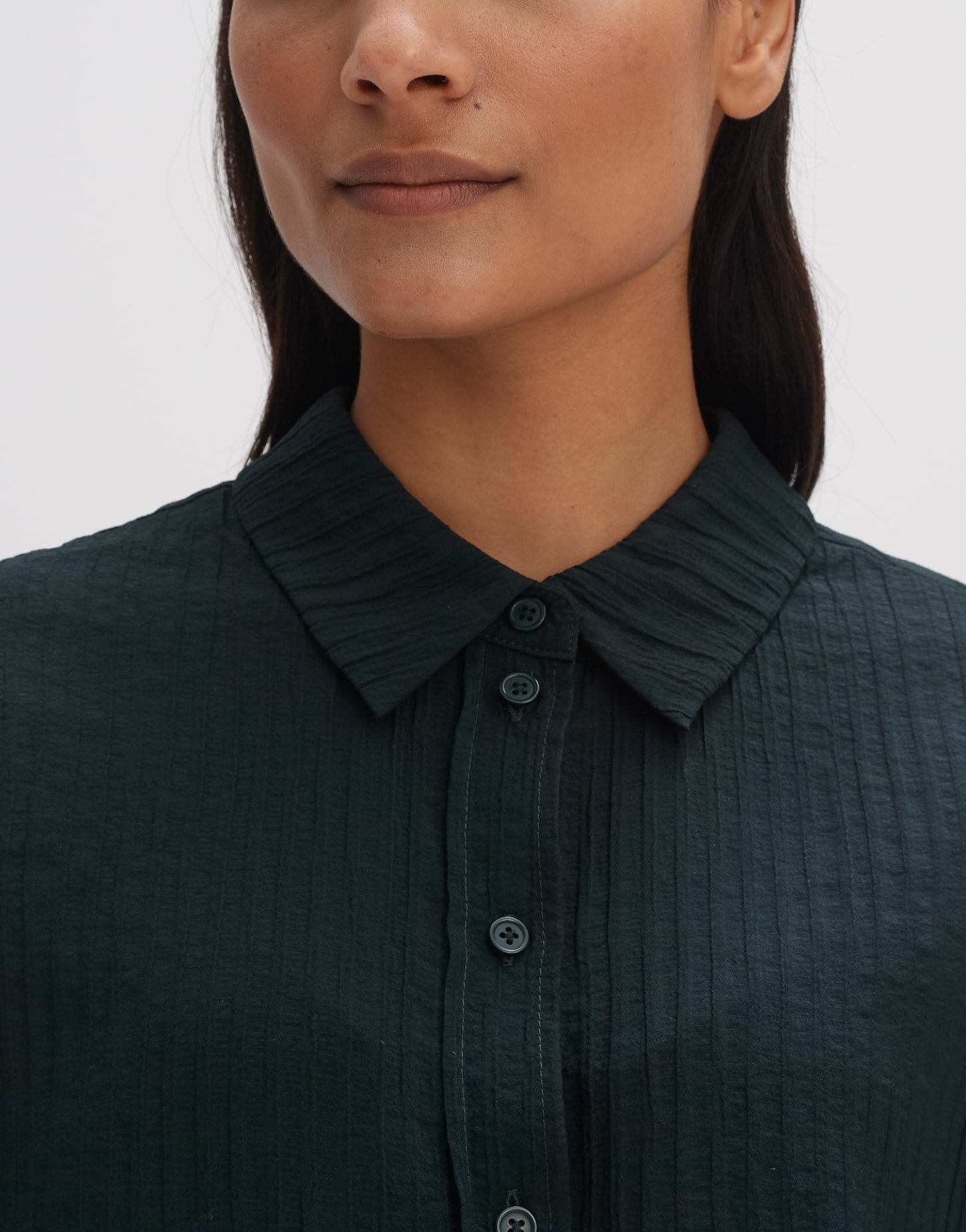 OPUS Kurzarmbluse Hemdbluse FALYA Boxy Fit aus ECOVERO™ Viskose Mix