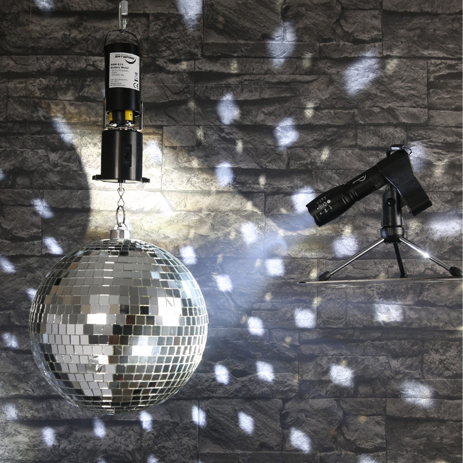 Mobile 5in1 Bühnenlicht Mit Stativ T-Bar LED Par UV Discokugel Laser