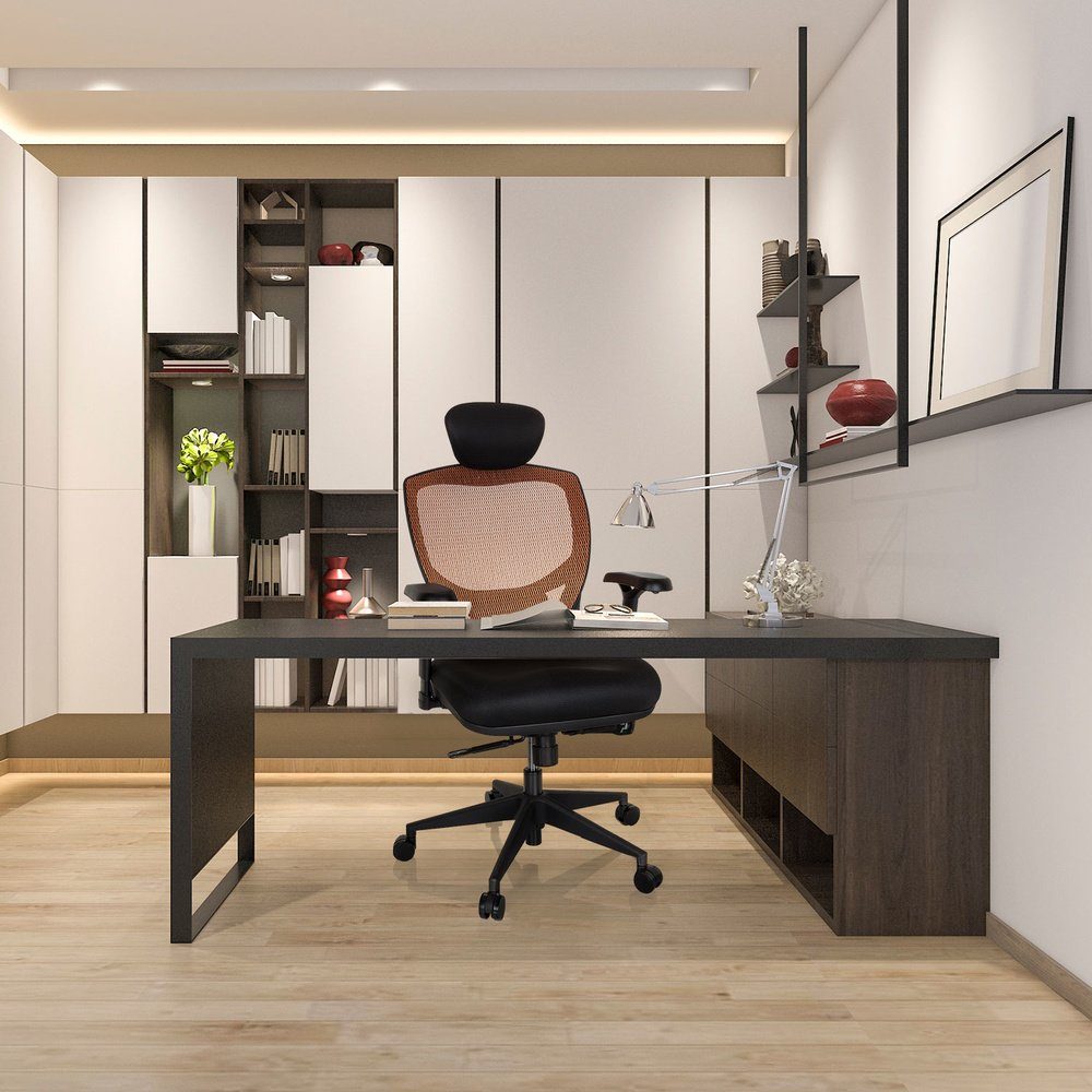 St), Drehstuhl hjh OFFICE Armlehnen BASE VENUS ergonomisch (1 High End mit Stoff Orange/Schwarz Bürostuhl Schreibtischstuhl