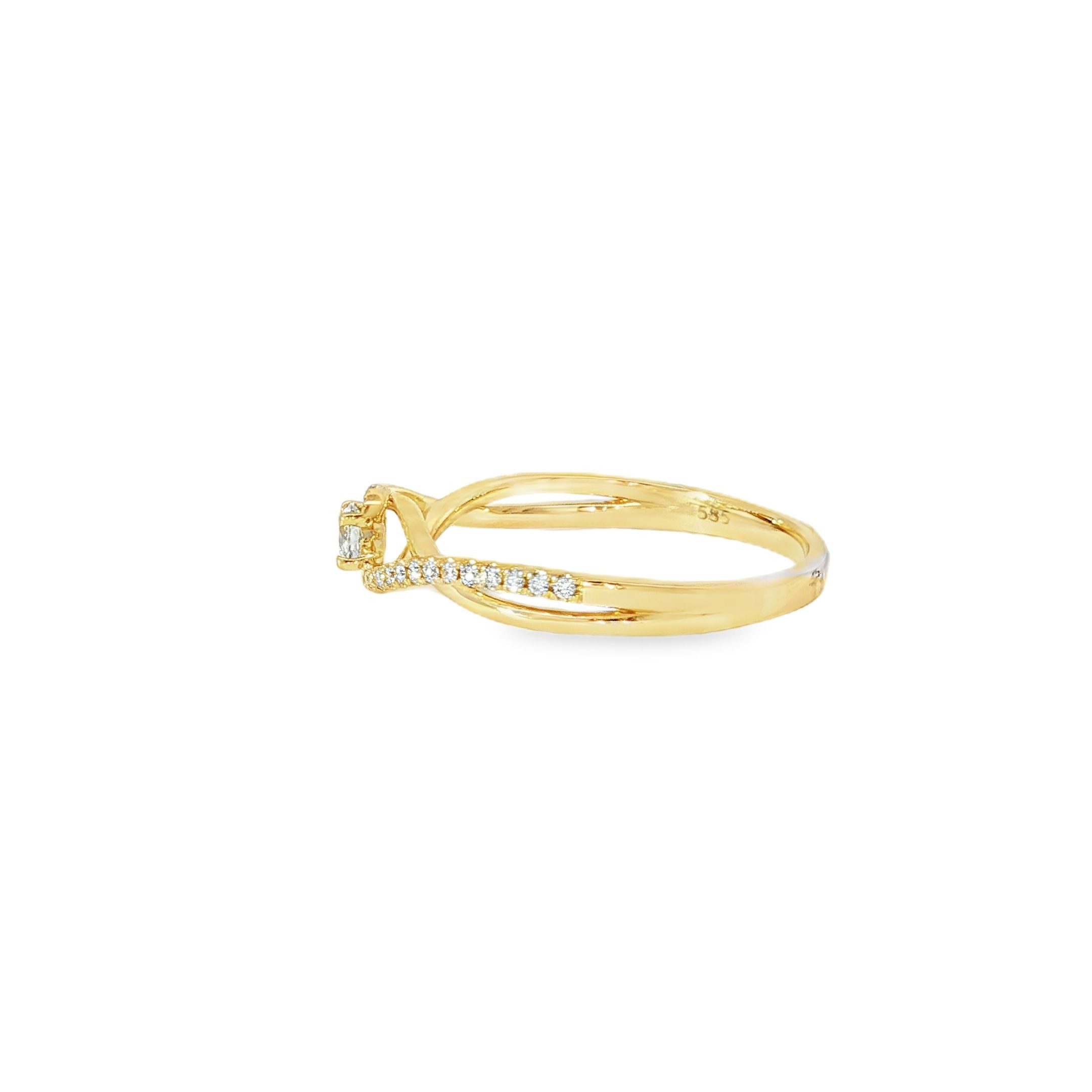 Adam & Eve Diamantring Verlobungsring 585/- Gold mit 0,20 ct. Diamanten, Diamantring AE35, inklusive Echtheitszertifikat - Gravur möglich