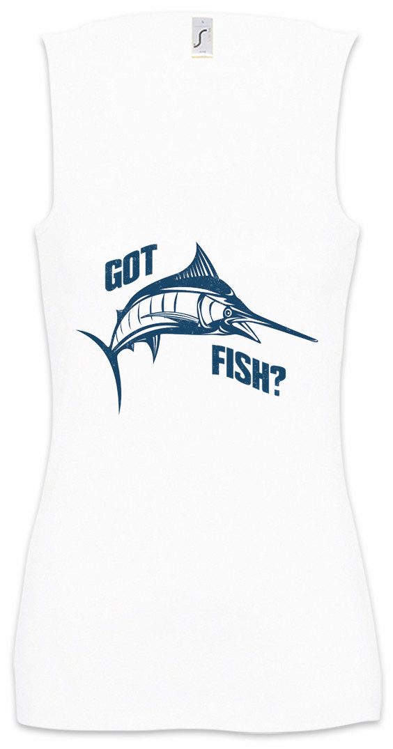 Tanktop Got Fish Ärmelloses Damen T-Shirt Schwertfisch Swordfish Angeln Angler