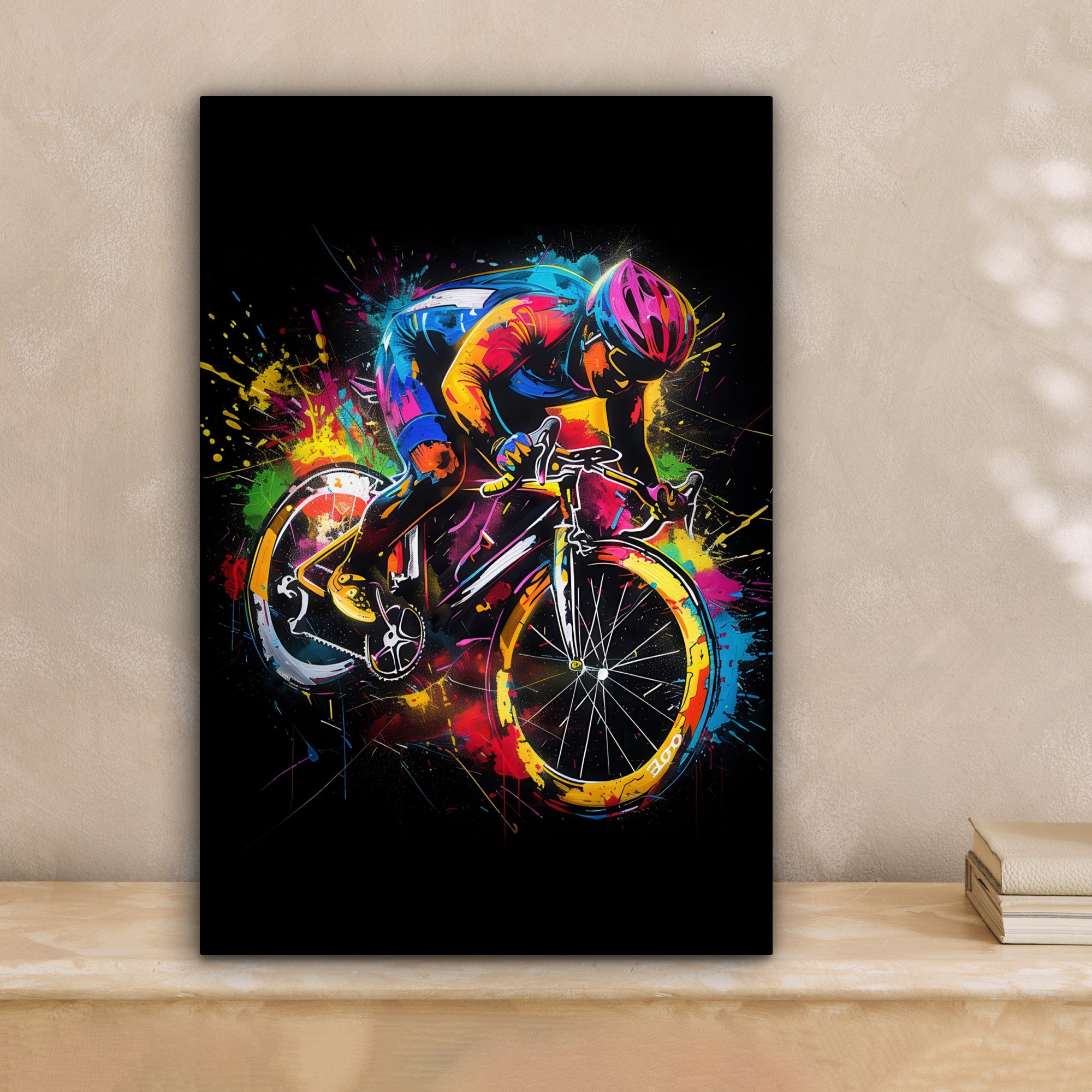 OneMillionCanvasses® Leinwandbild Graffiti - Sport - Radfahren - Fahrrad, F günstig online kaufen