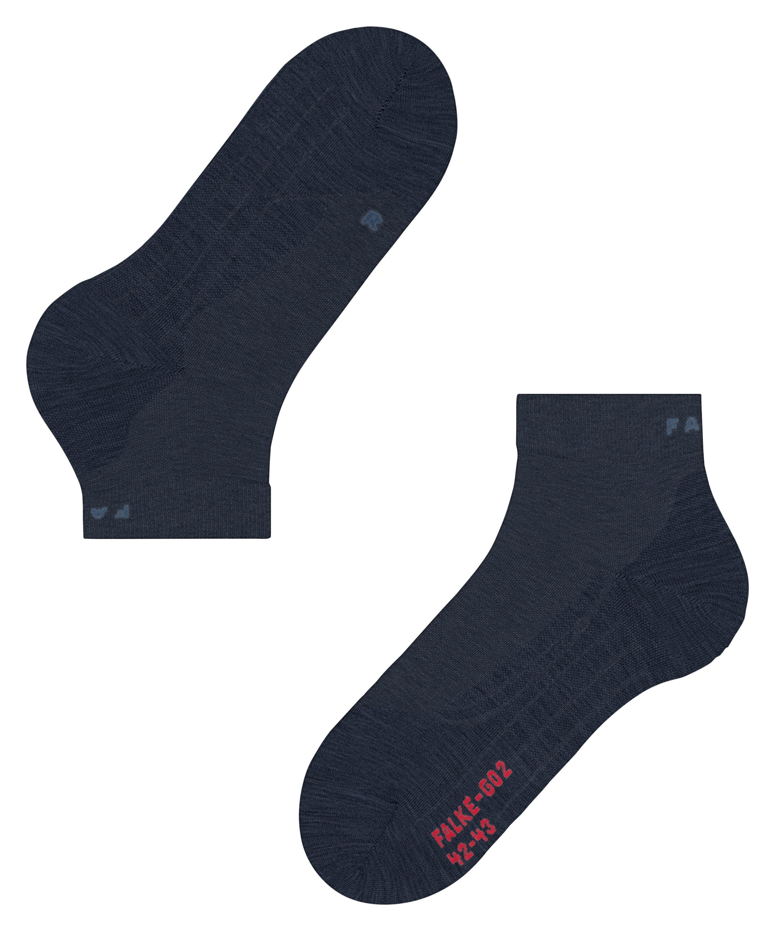 FALKE Sportsocken GO2 Short mit Polsterung blue (1-Paar) (6116) Spikeschuhe mittelstarker für space