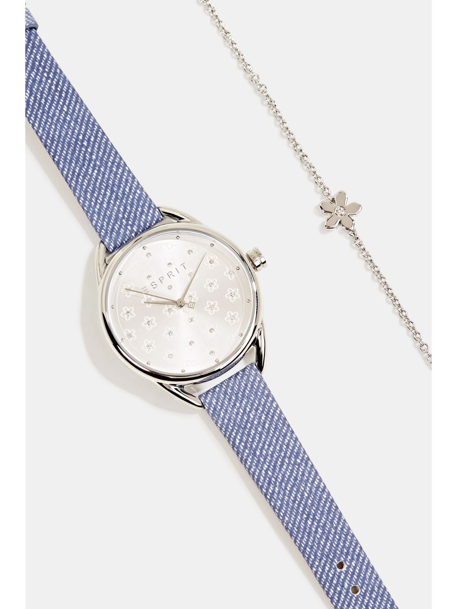 Armband Uhr und Set aus Quarzuhr Esprit