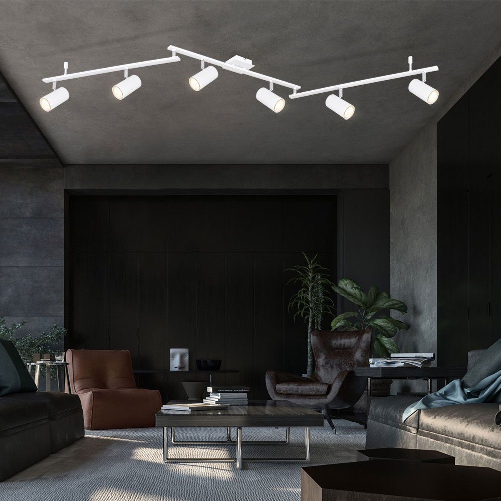 GLOBO LIGHTING Deckenspot, Leuchtmittel nicht inklusive, Spot Leiste Deckenstrahler 4 flammig Deckenleuchte weiß, Spots