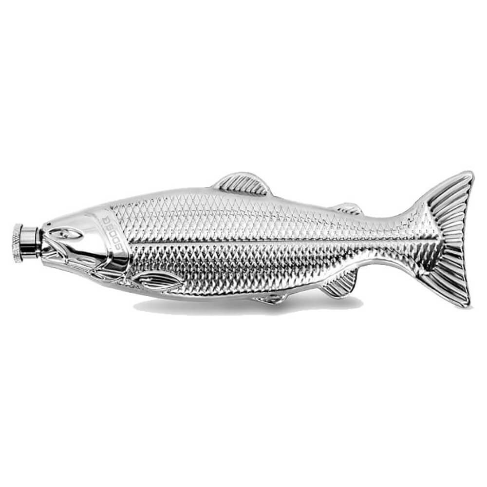 Delphin.sk Flachmann Delphin Boost Flachmann Edelstahl 140ml Fisch, Geschenk für Angler