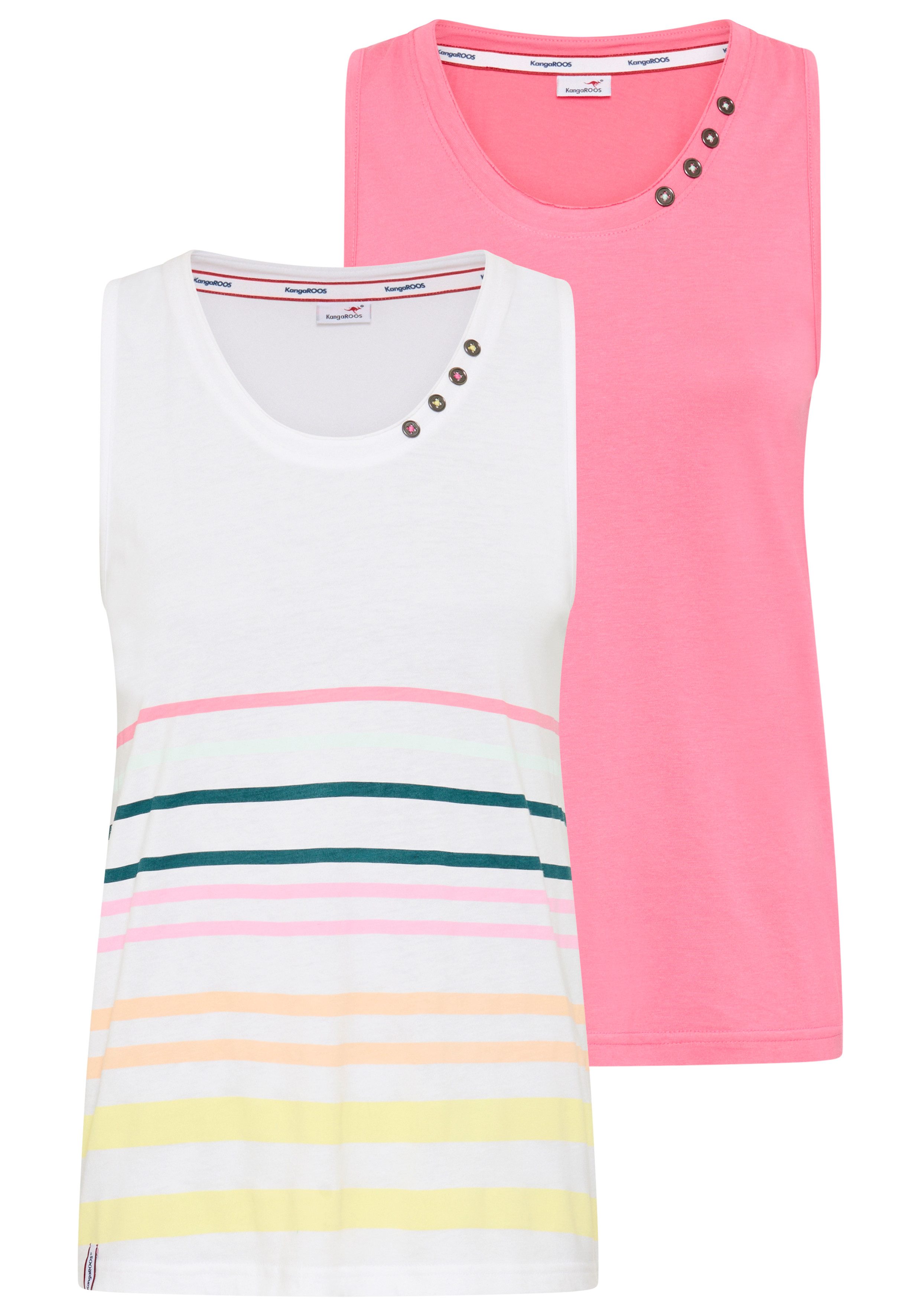 KangaROOS Trägertop A-Linien-Schnitt, Rundhalsausschnitt, aus Baumwolle und Modal