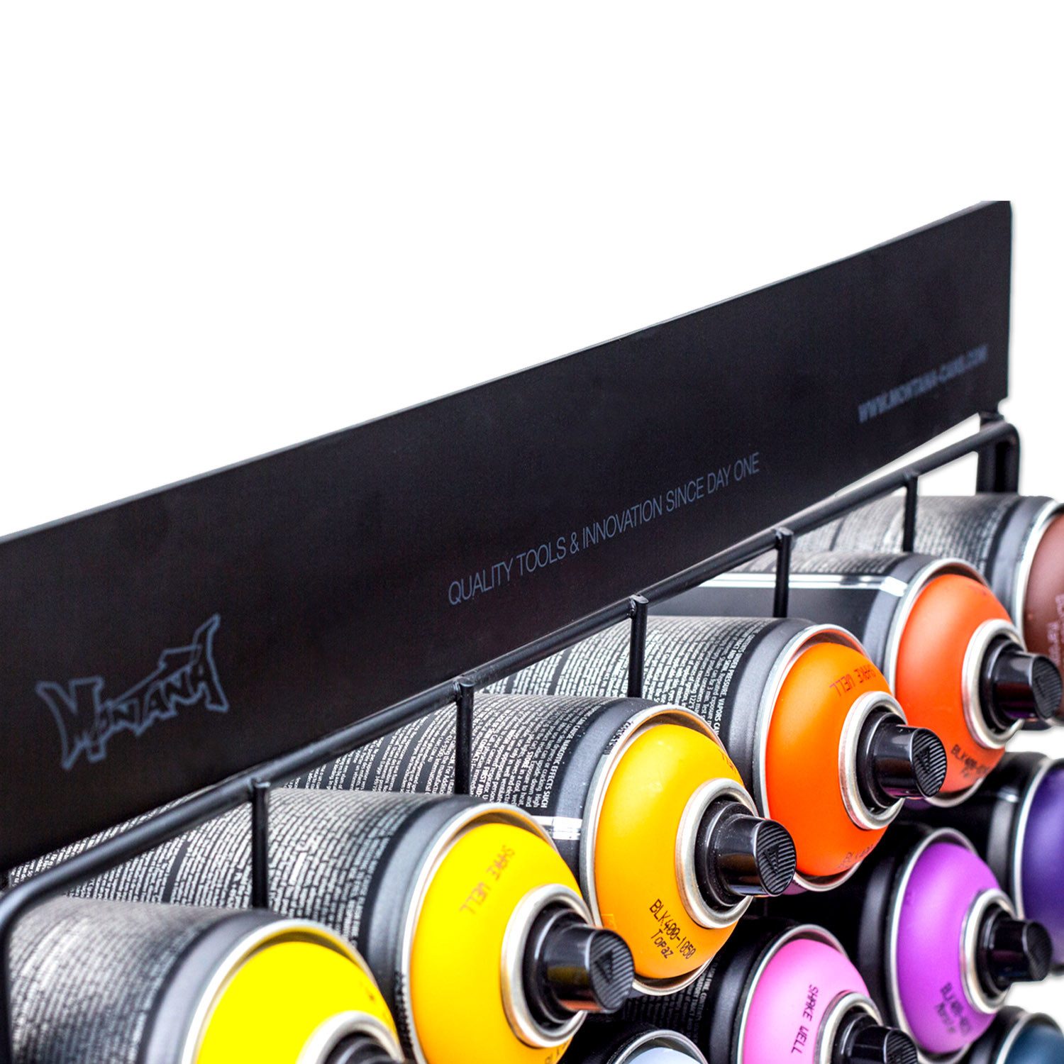 Montana Cans Wandregal Sprühdosenregal, Montana Studio Rack, 84 Dosen, 115x46x13cm, leer