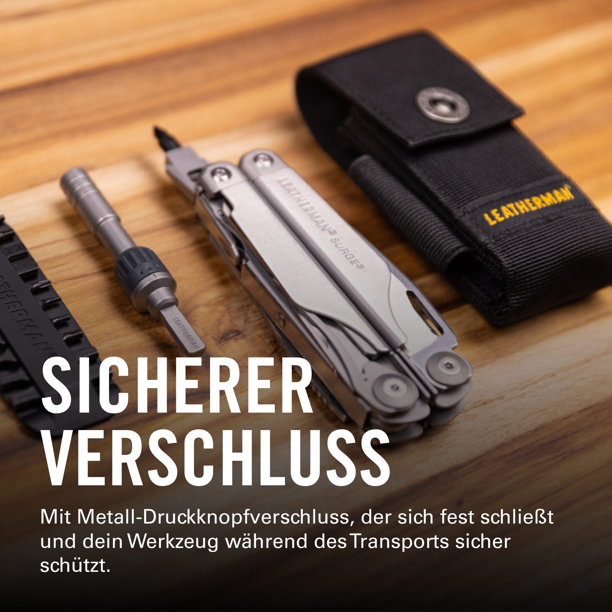 Leatherman Mehrfach-Stahlhalter Leatherman Nylonholster mit Taschen - für Charge, Rebar – Bild 5 von 5