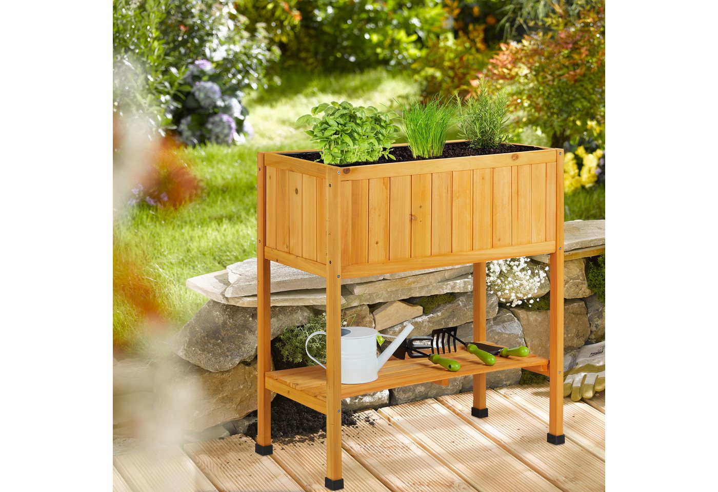 Thumbnail - relaxdays Hochbeet aus Holz, Orange