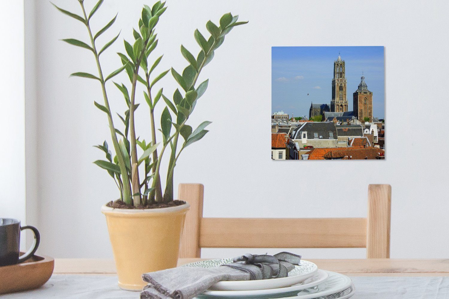 Bilder Utrecht Domturm, Wohnzimmer für Leinwandbild Schlafzimmer St), - - OneMillionCanvasses® Leinwand (1 Stadt