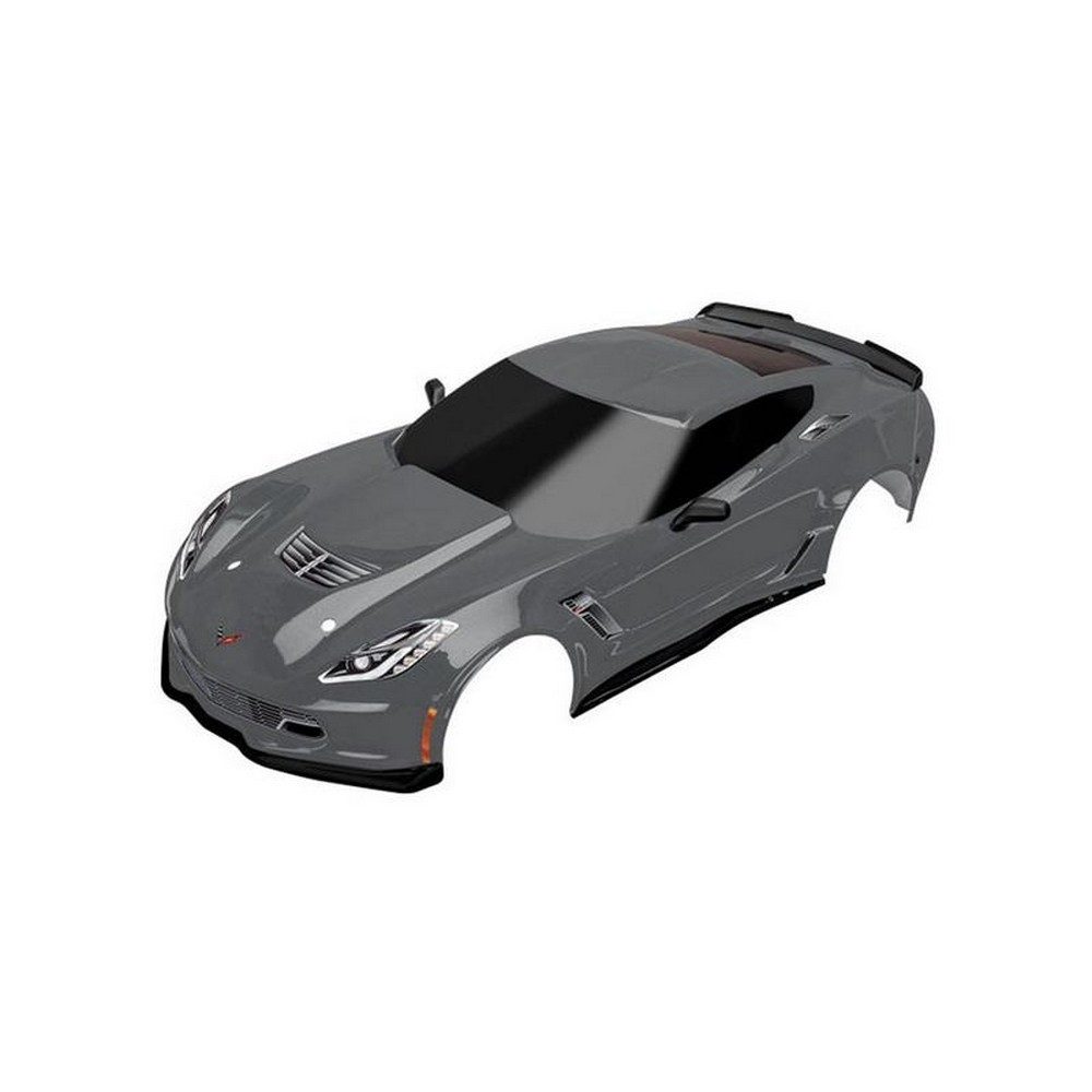 Modellbausatz 8386A Karo Chevrolet Corvette Z06 grau inkl Aufkleber + Anbauteile