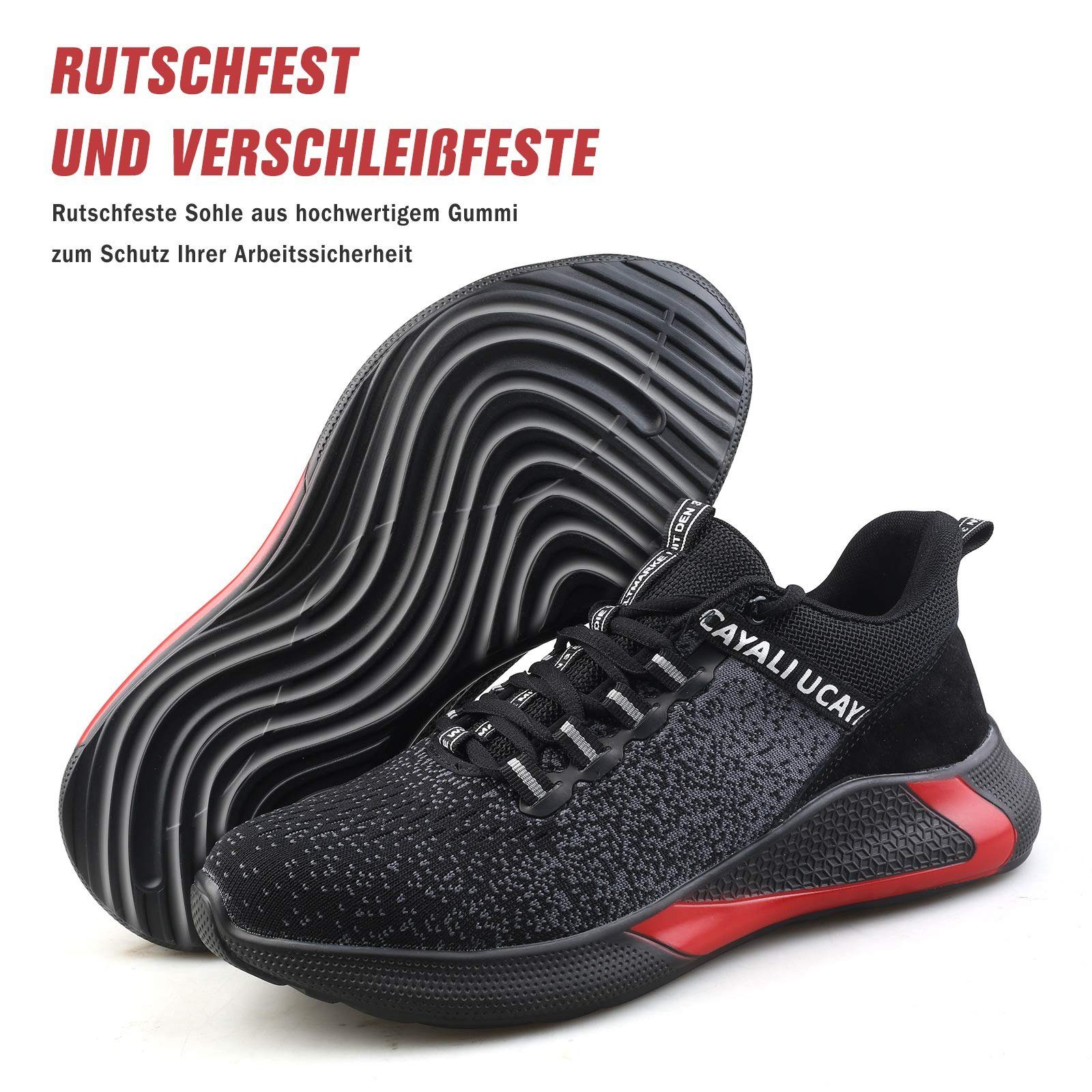 IRON FORCE S1 / S1P oder SBP - jeweils CE ISO zertifizierter Sicherheitsschuh (durchtrittsicher, bequem, leicht, rutschfest, atmungsaktiv) Stahlkappenschuhe Arb – Bild 5 von 5