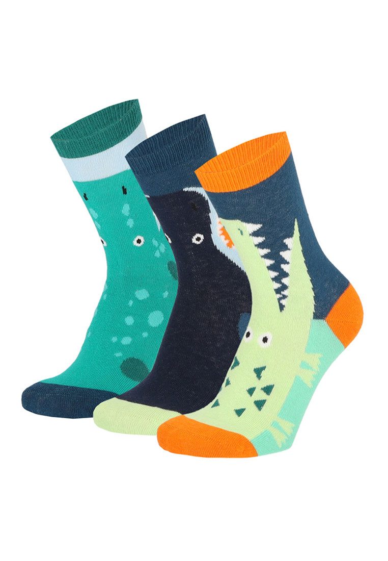 Socken Jungen mit Tieren 3er Pack Motivsocken