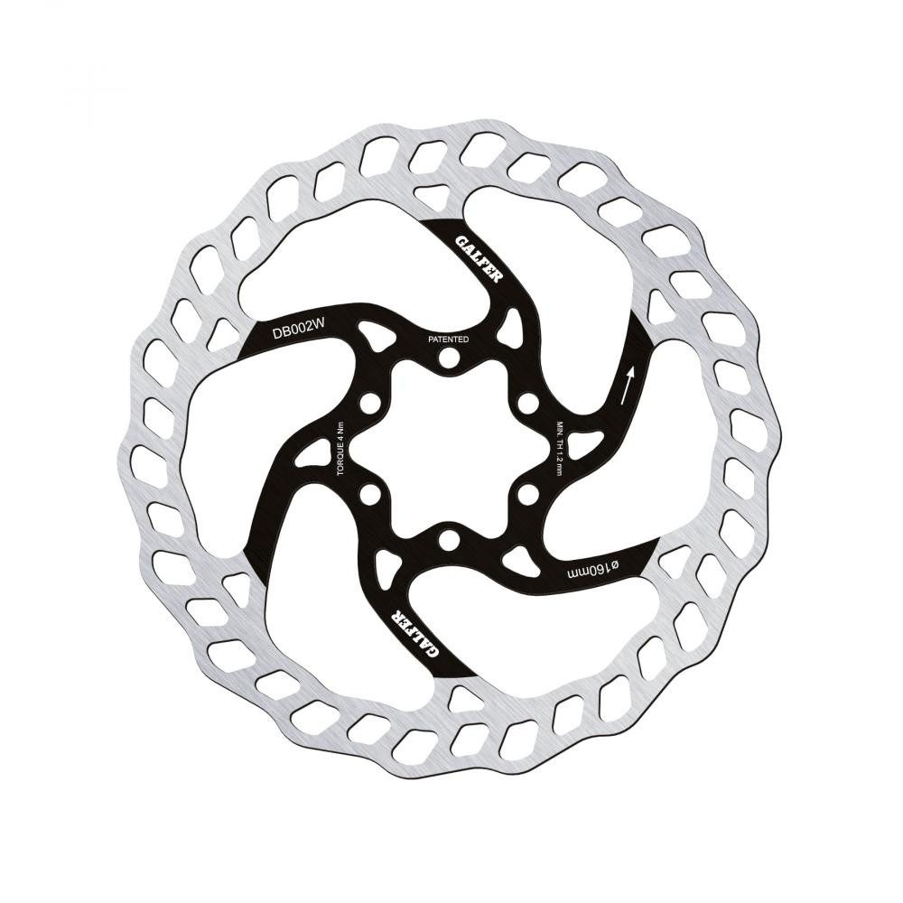 Galfer Sattelstütze Galfer Bremsscheibe MTB Wave 6-Loch Ø 160 mm Silber - 131 g ultraleich