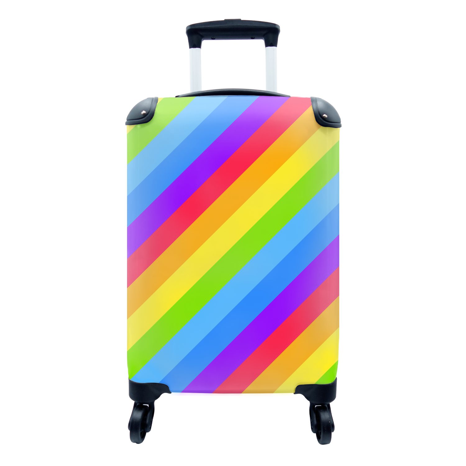 MuchoWow Handgepäckkoffer Regenbogen - Muster Reisekoffer Trolley, Reisetasche rollen, Rollen, Stolz, 4 Handgepäck - für mit Ferien