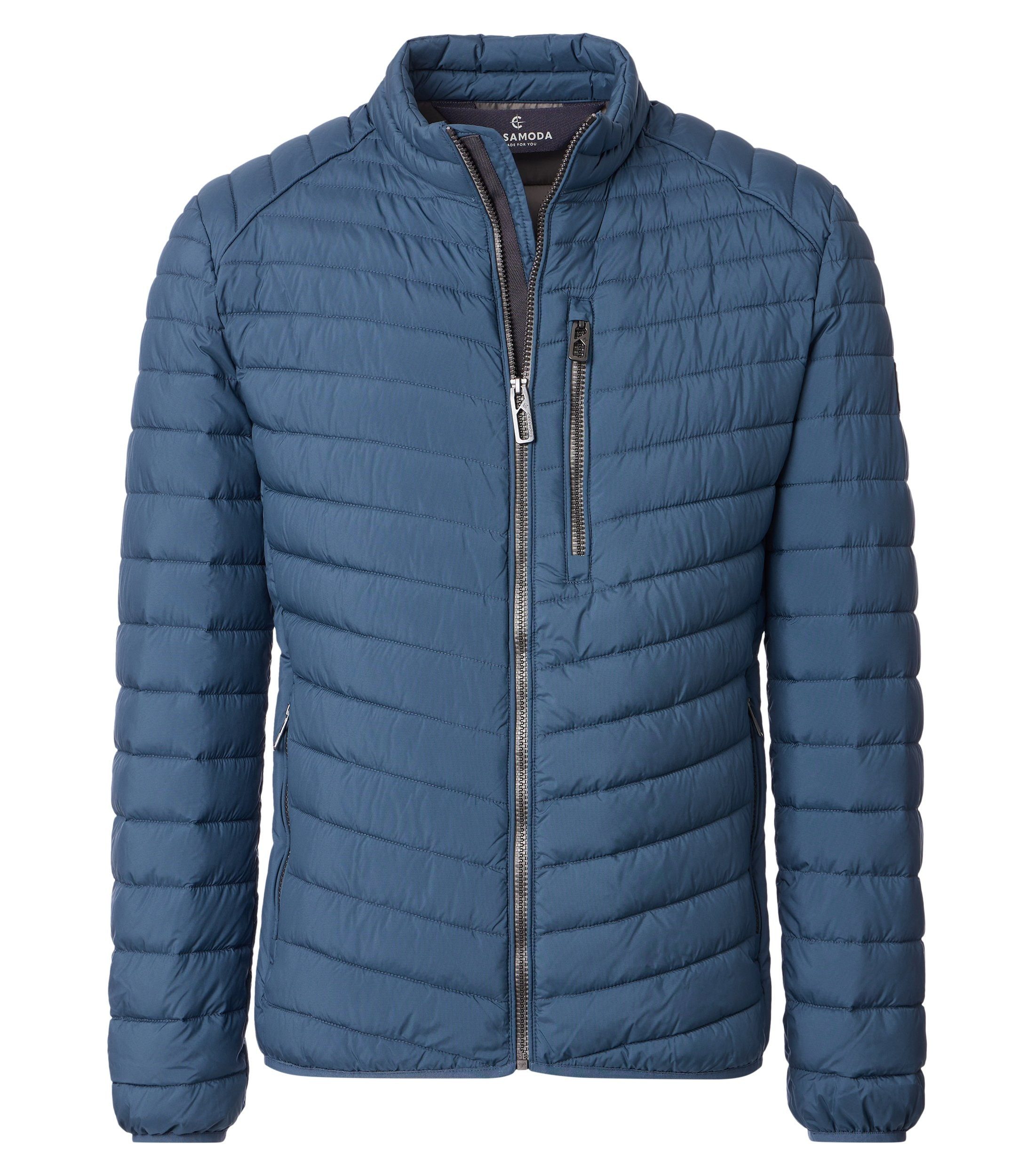 CASAMODA Steppjacke CASAMODA Herren Outdoor-Steppjacke Stehkragen Zipper Blau
