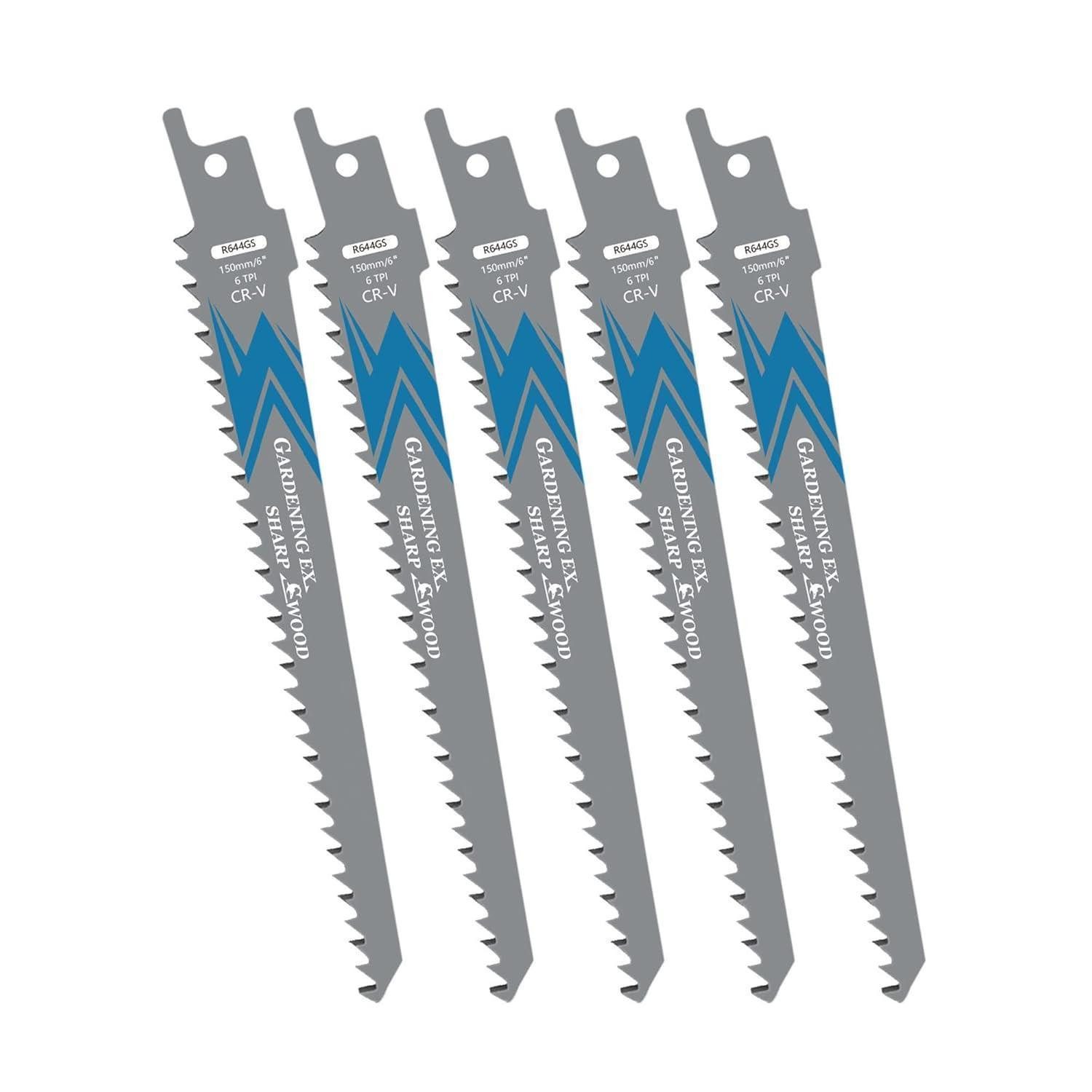 Säbelsägeblatt Säbelsägeblätter Set 5tlg Holz 150mm 6TPI 5 Stück