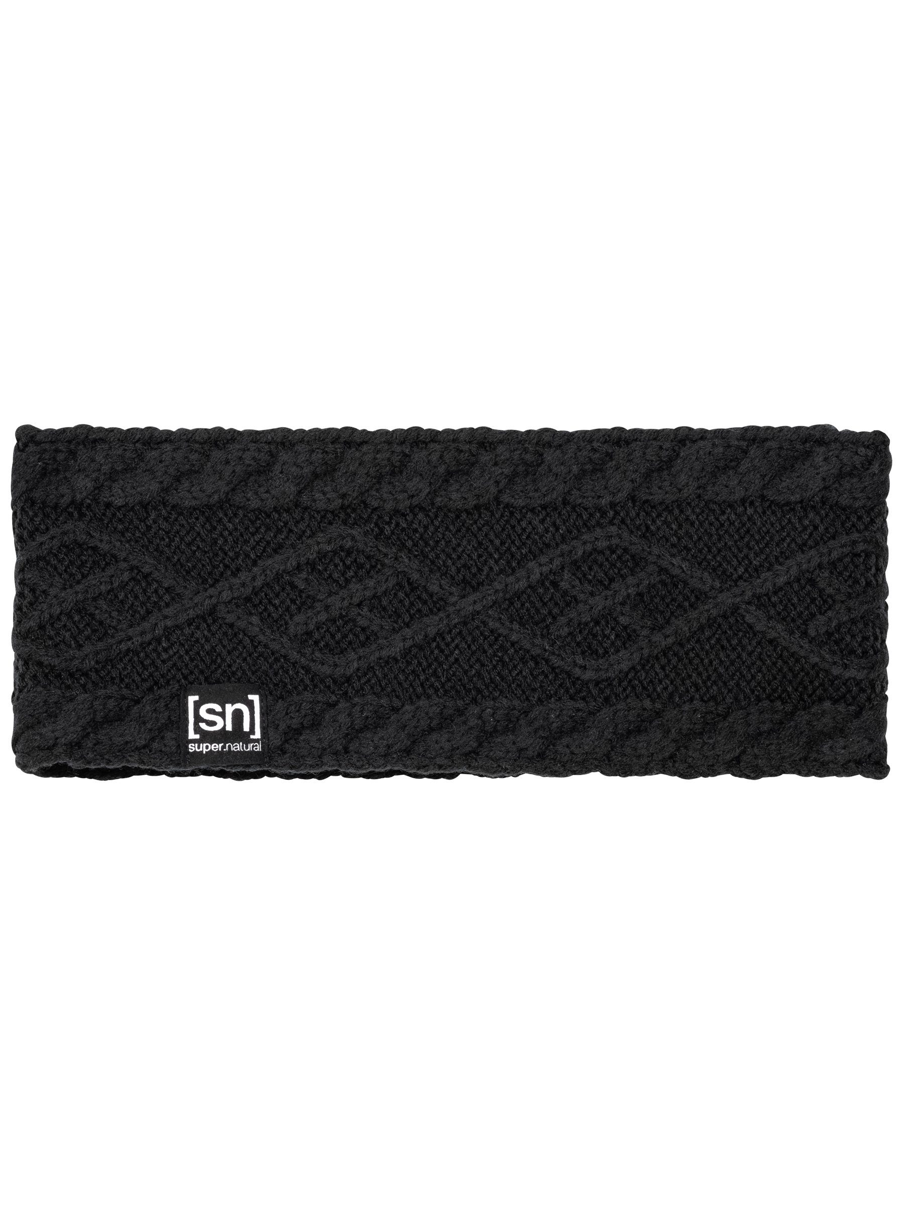 SUPER.NATURAL Stirnband für Damen, aus Merino KNIT HEADBAND aus warmem Merino-Materialmix