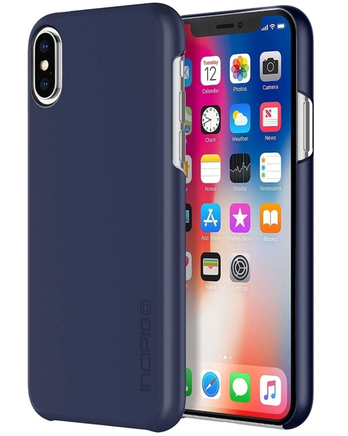 Incipio Handyhülle NGP Cover Blau Hard-Case Schutz-Hülle Tasche, passend für Apple iPhone X/ Xs Wireless Charging kompatibel Ultra-Slim