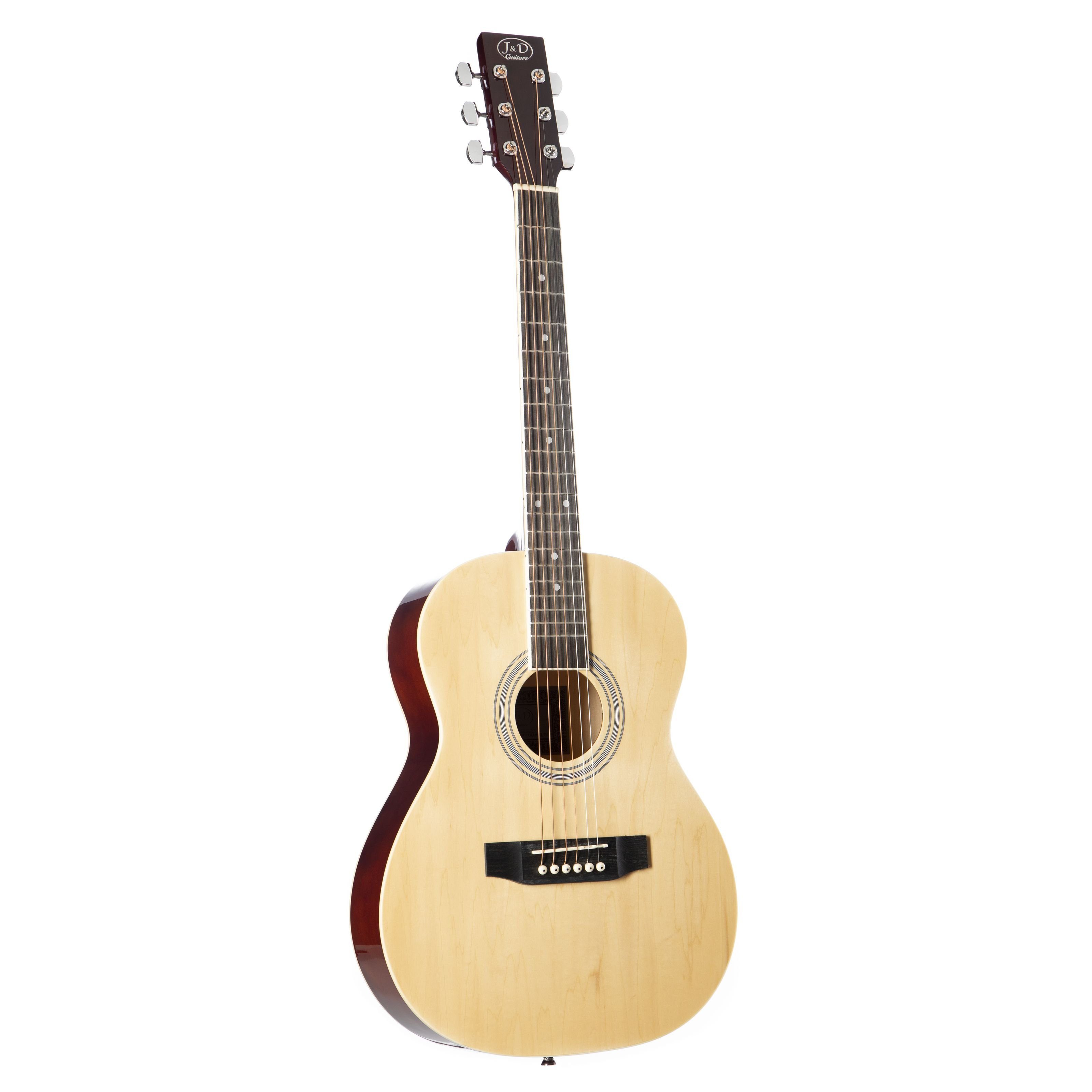 J & D Westerngitarre, AG-1 Mini Westerngitarre Akustik-Gitarre für Anfänger und Einsteiger 3/4 Gitarre Parlor mit Natural Agathis Decke Reisegitarre, Westerngitarren, Mini Gitarren, Mini Westerngitarre, Akustik-Gitarre, 3/4 Gitarre
