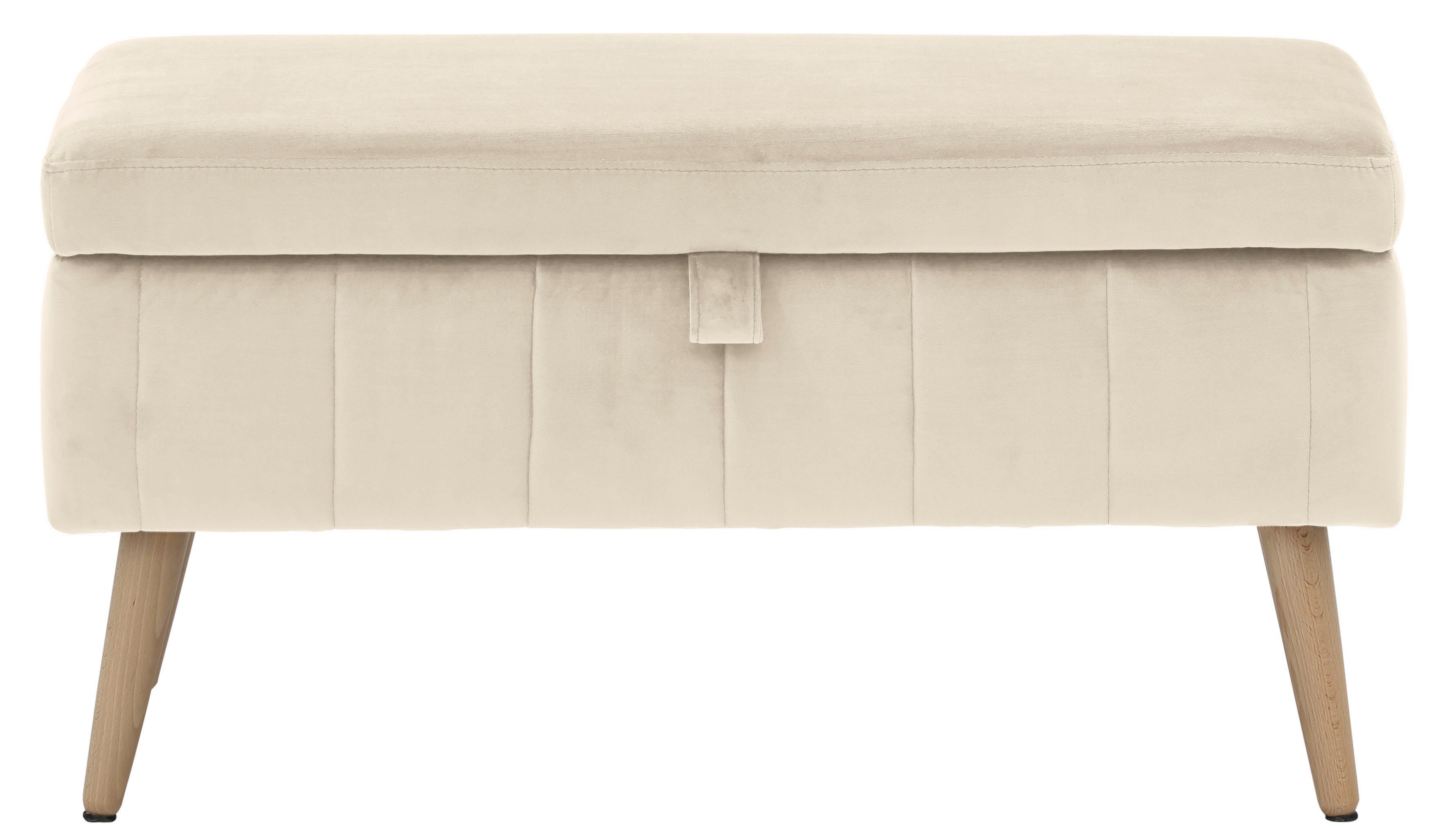 OTTO home Truhenbank AMIRA Sitzbank mit Stauraum, Maße B/T/H: 81/36/43 cm, mit Staufach, in 3 Bezugsqualitäten mit feiner Steppung – Bild 5 von 5