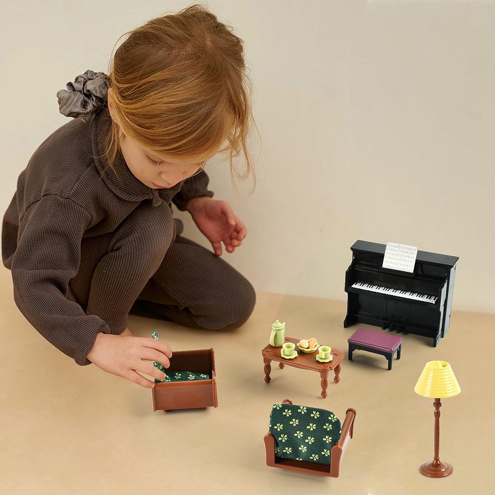 CLTYQ Puppenhausmöbel Miniatur-Wohnzimmerzubehör,imuliertes Klaviermodell, für Puppenhäuser, Puppenhaus-Dekoration, Zubehörset für DIY-Puppenhausdekoration – Bild 5 von 5