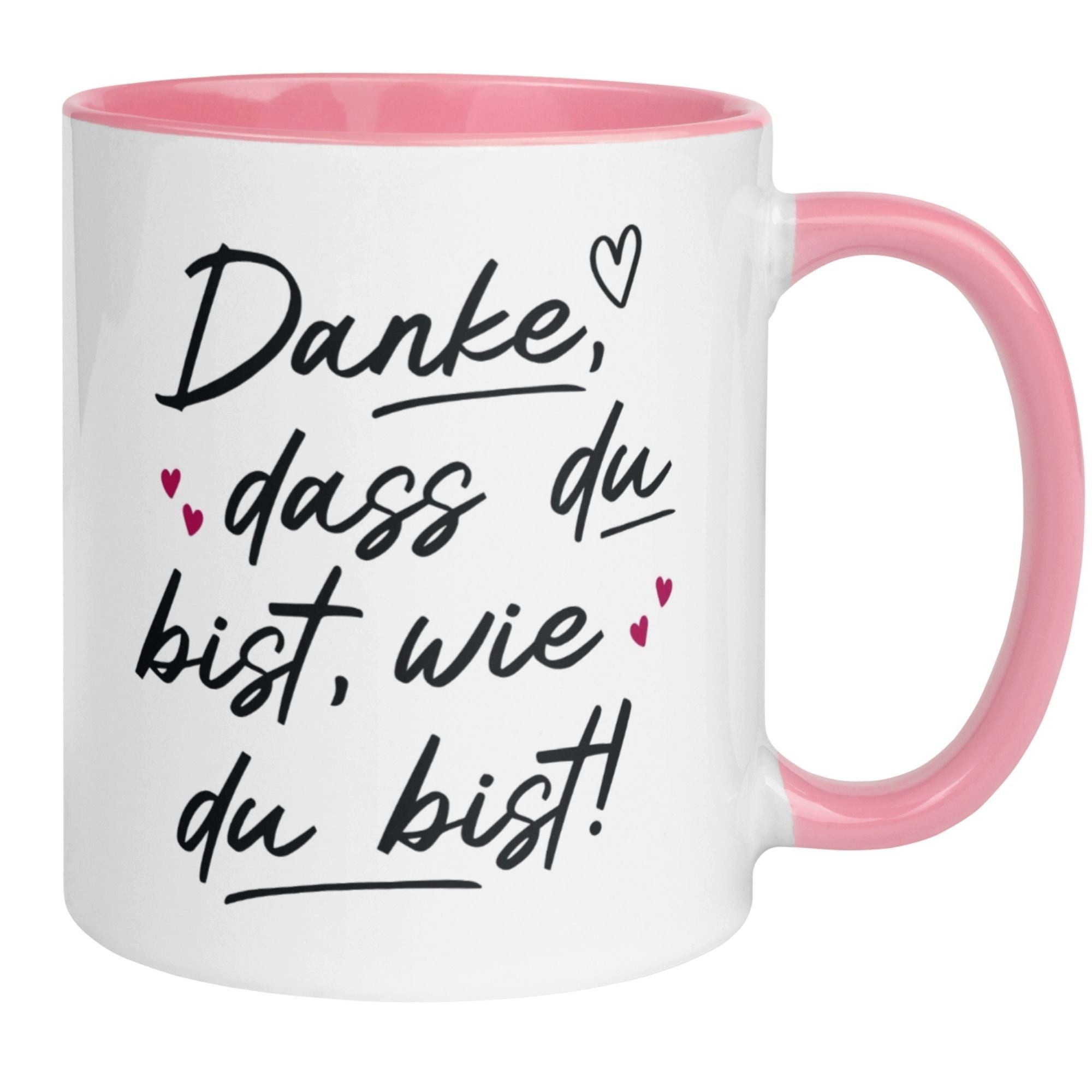 Momentals Tasse Kollegin – „Danke dass du bist wie du bist“ – Geschenk Arbeitskollegin, Gratis Versand · Links-&Rechtshänder · Spülmaschinenfest