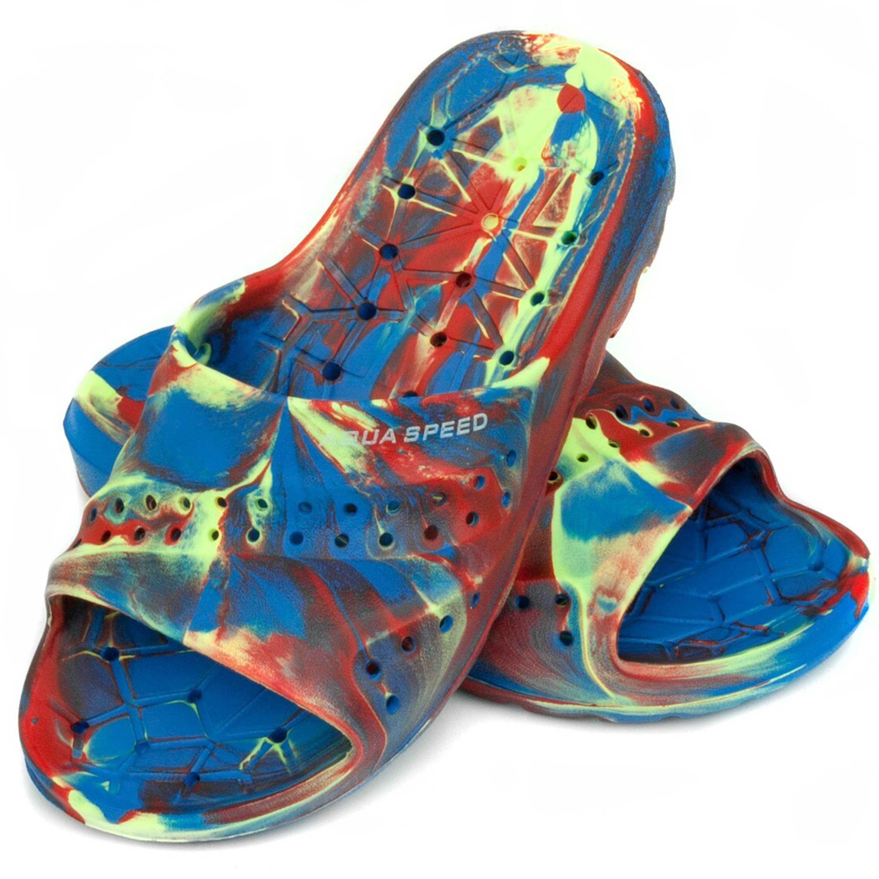 Aqua Speed Badelatschen PATMOS Kinder Duschsandalen Badeschlappen Badepantolette besonders leicht und bequem, Design leicht wieder zu erkennen