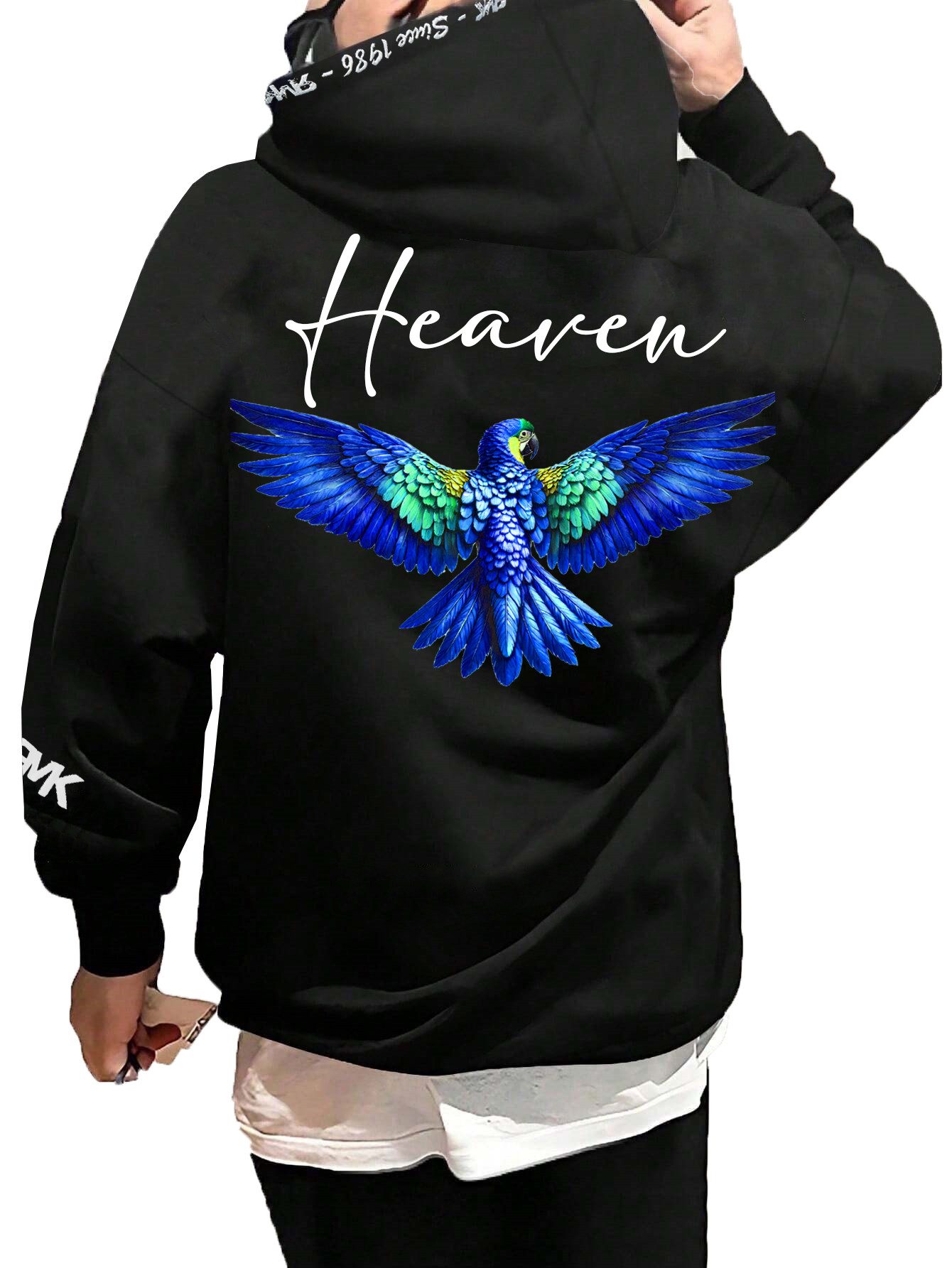 RMK Hoodie Herren Kapuzenpullover Pullover Pulli Langarmshirt Heaven mit Kapuze und 2 Taschen