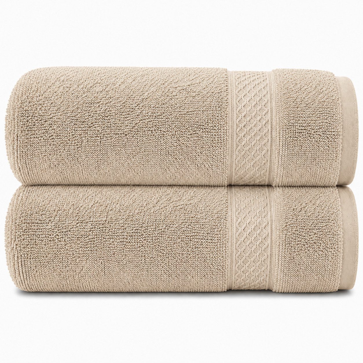 Komfortec Badetücher 70x140 cm, 100% Baumwolle, 470 g/m², Frottee (2-St), Handtücher 70x140 cm Set, Weich