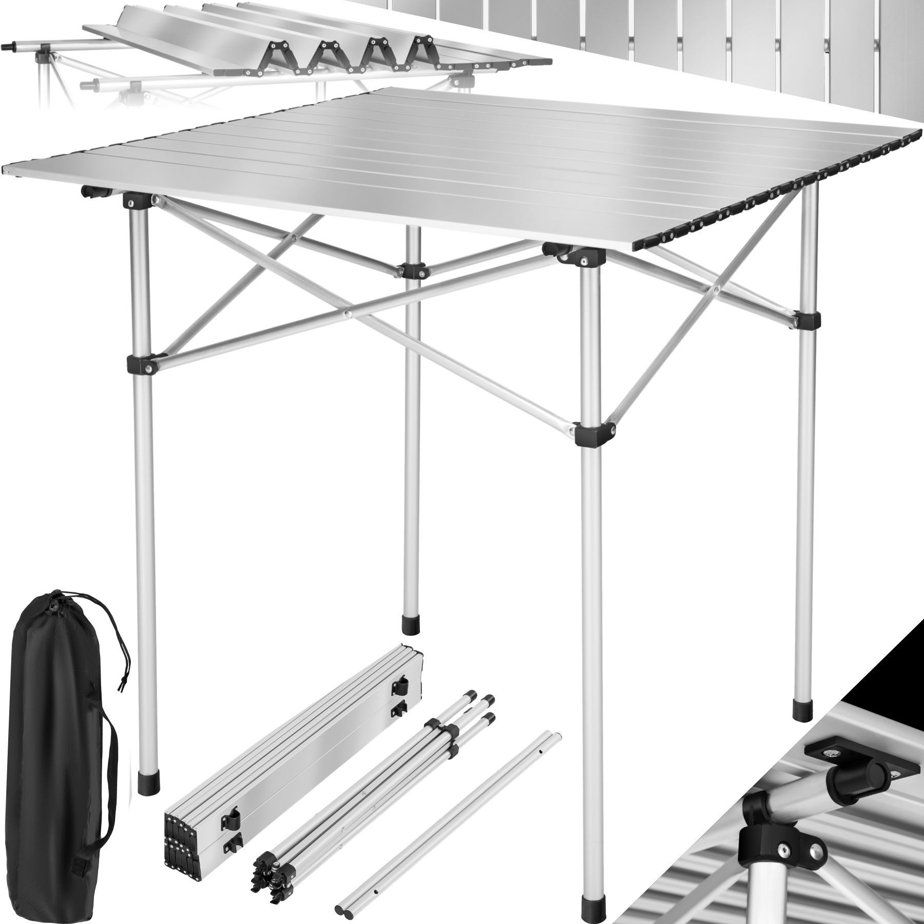 tectake Campingtisch (1-St., 1 tlg), Klappbares Aluminiumgestell günstig online kaufen