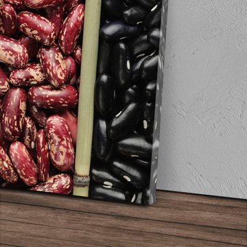 Sinus Art Leinwandbild 120x80cm Wandbild auf Leinwand Bohnen aus aller Welt Küche Kochen Esse, (1 St)